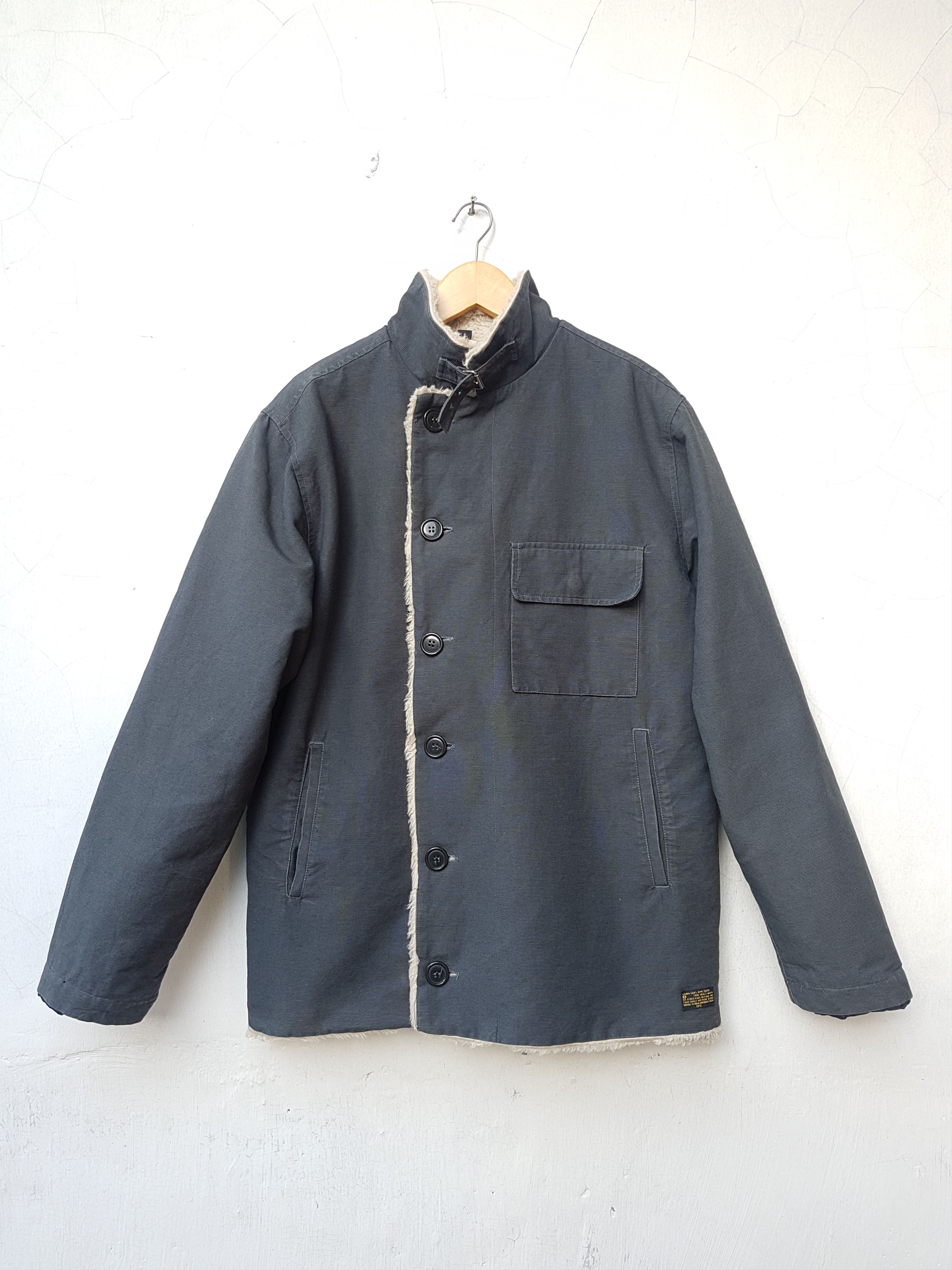 image of Fit M To L,Silas Usn Military Inspired Deck Jacket in Grey, Men's (Size Large)
