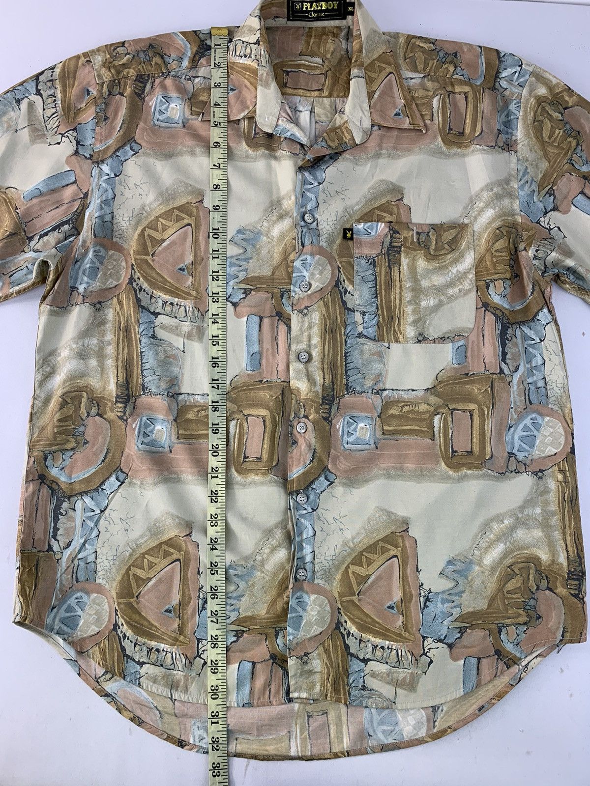 Playboy 90s Playboy Classic Art Design Button Up Shirt Size US XL / EU 56 / 4 - 8 Thumbnail