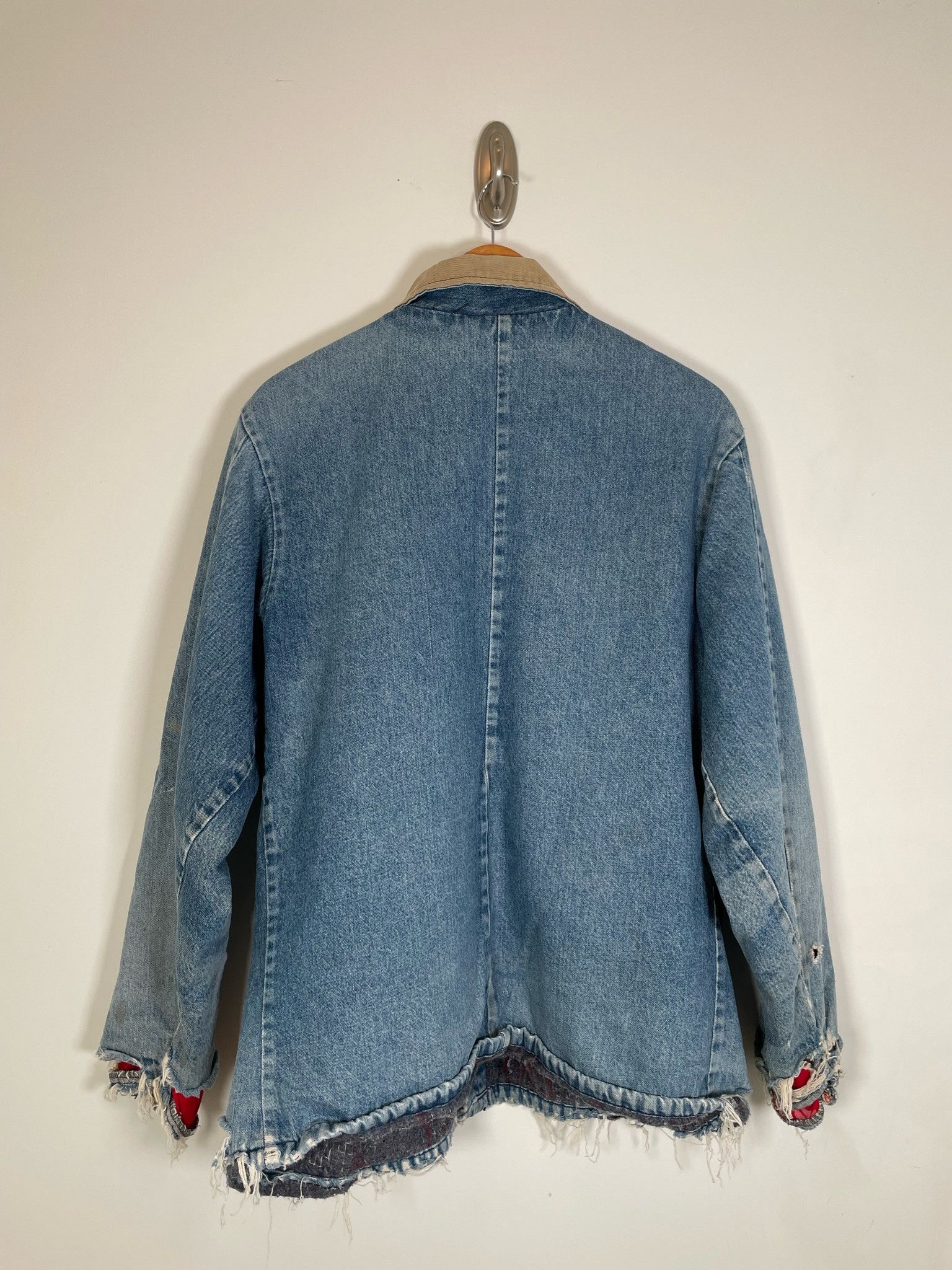 Vintage 🚭1960's VINTAGE🚭BANDANA REPAIR DENIM FARMER JACKET Size US L / EU 52-54 / 3 - 6 Thumbnail