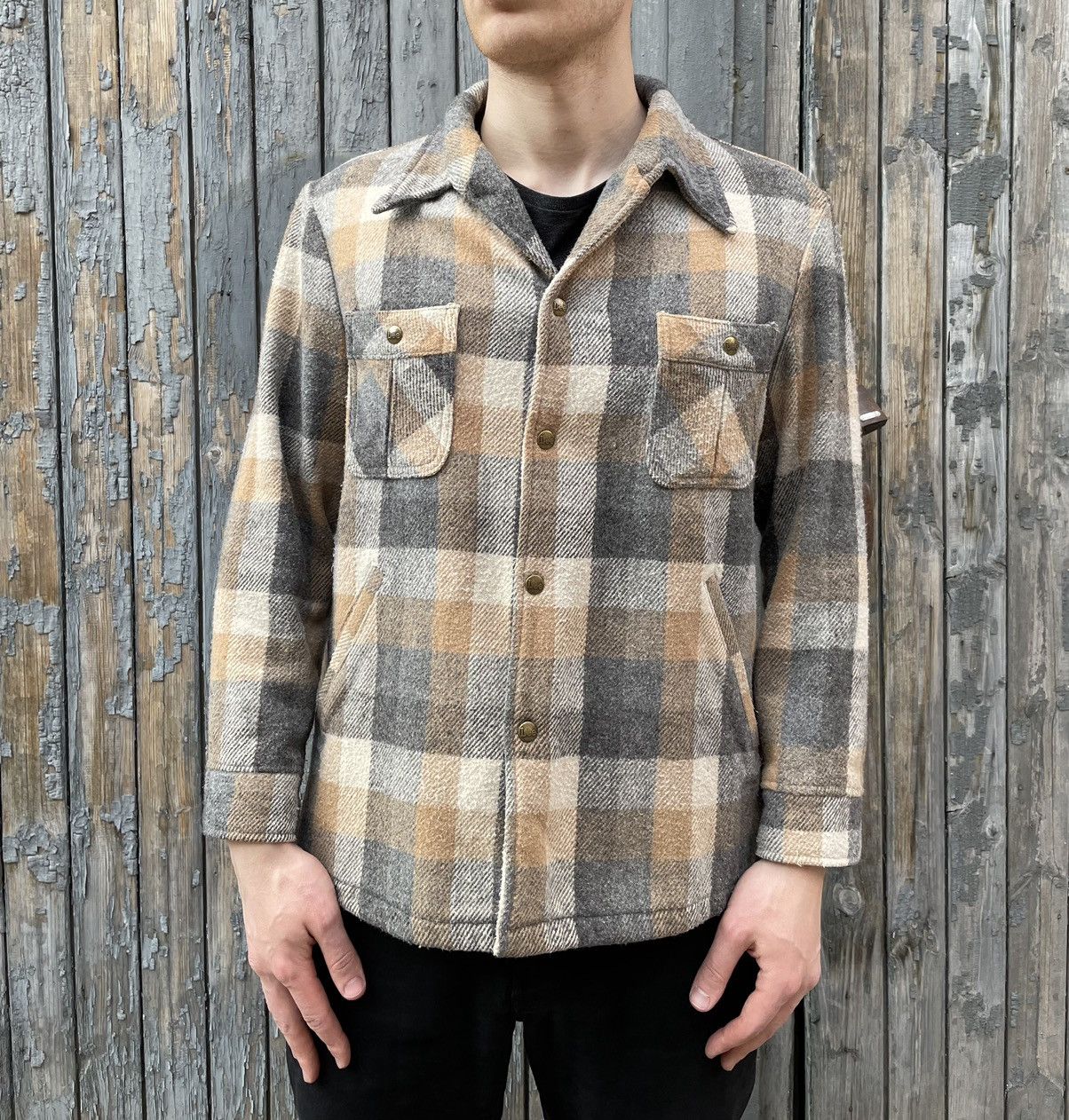 Flannel × Lee × Vintage Vintage Lee Wool Nylon Shirt Original Fit Made in USA Size US L / EU 52-54 / 3 - 3 Thumbnail
