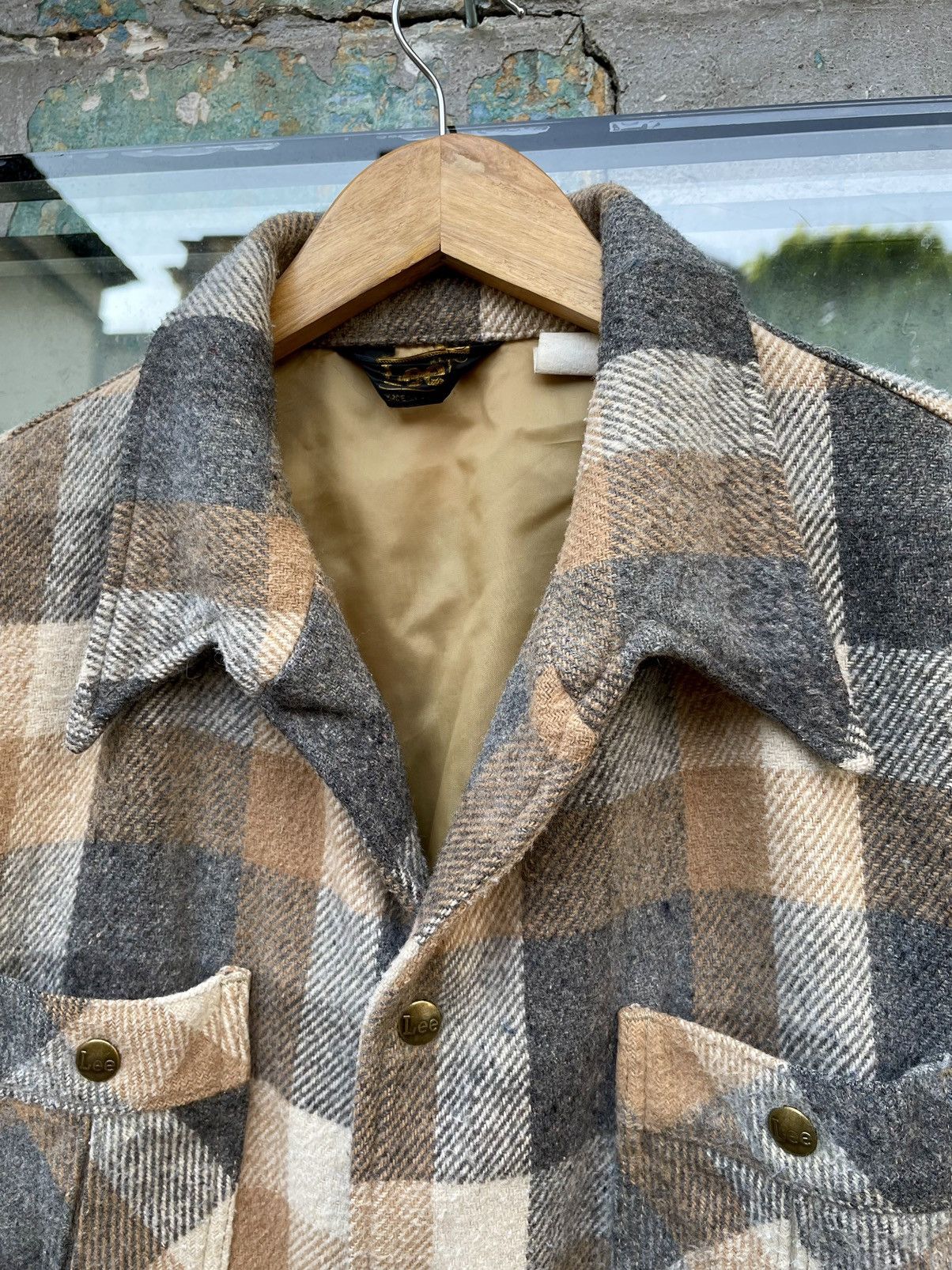 Flannel × Lee × Vintage Vintage Lee Wool Nylon Shirt Original Fit Made in USA Size US L / EU 52-54 / 3 - 6 Thumbnail