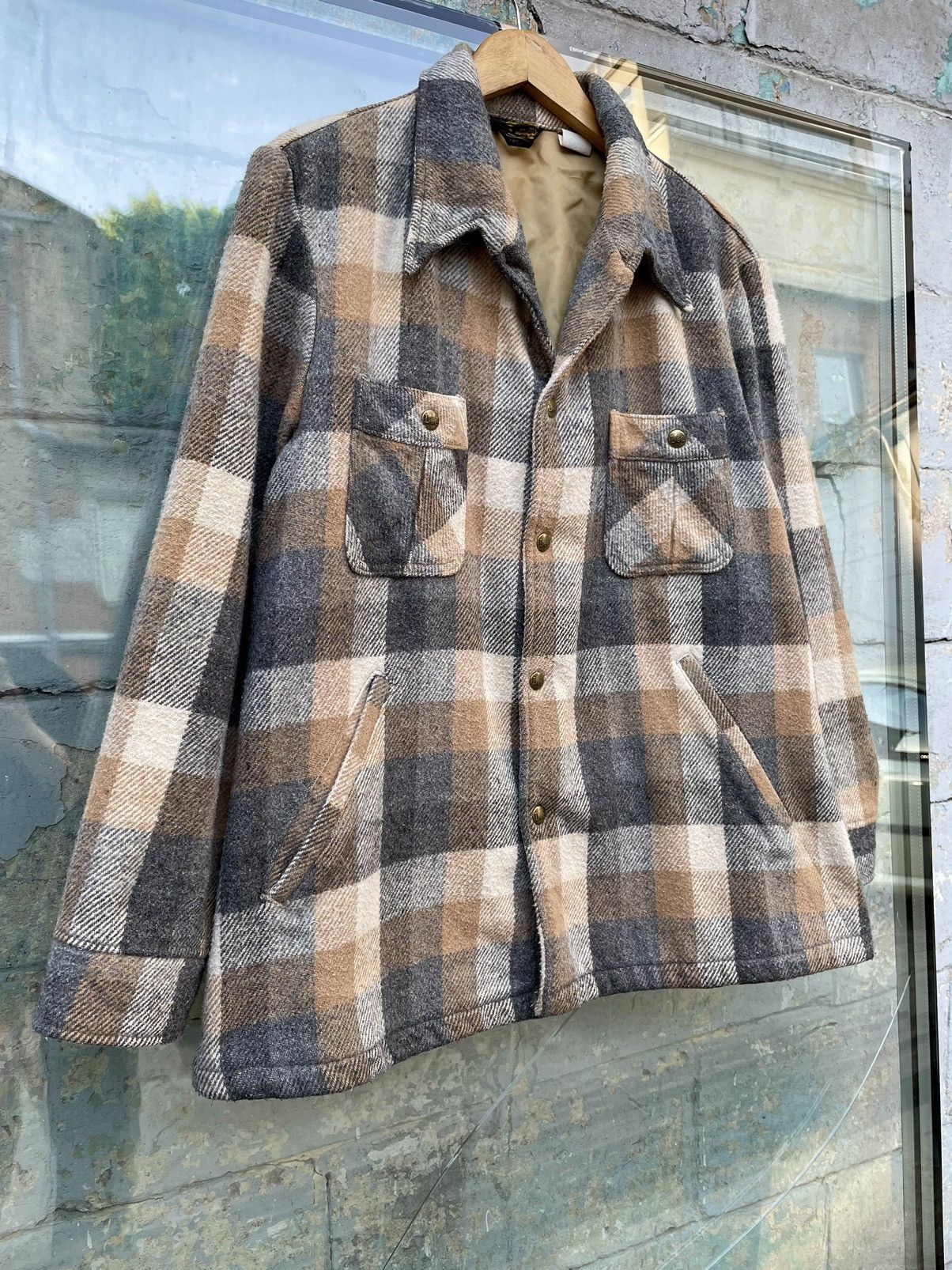 Flannel × Lee × Vintage Vintage Lee Wool Nylon Shirt Original Fit Made in USA Size US L / EU 52-54 / 3 - 1 Thumbnail
