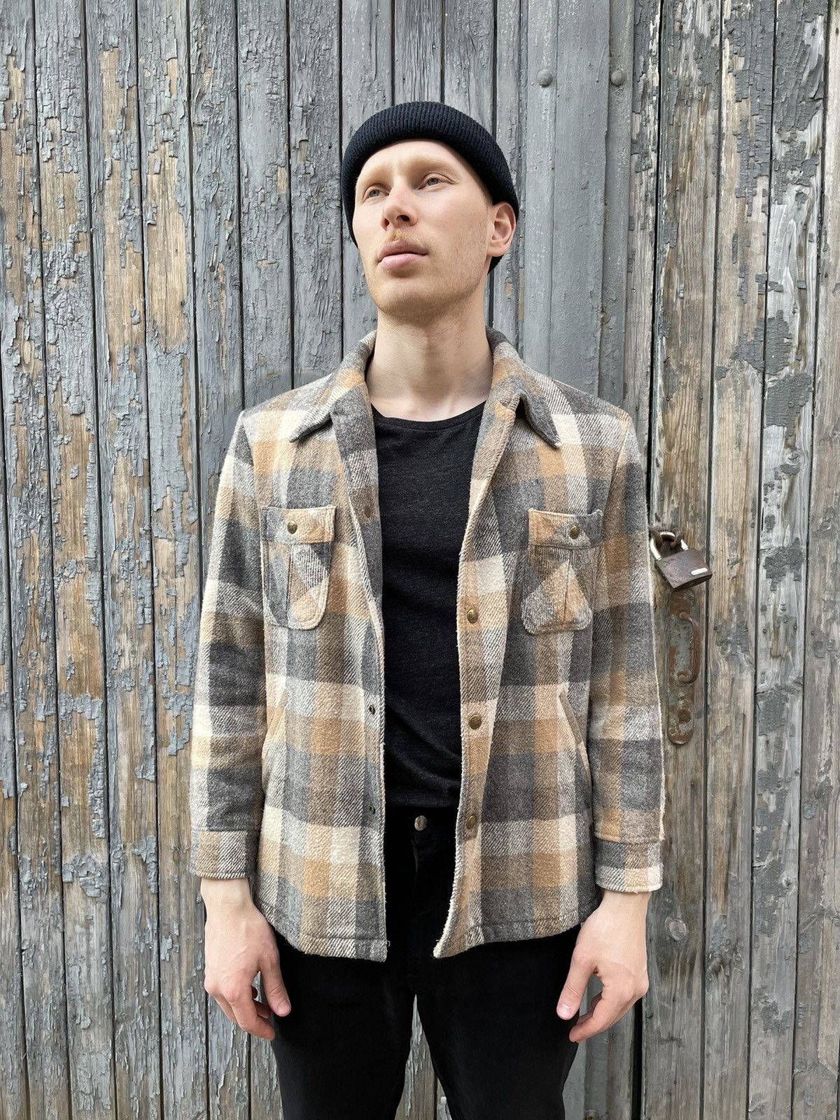 Flannel × Lee × Vintage Vintage Lee Wool Nylon Shirt Original Fit Made in USA Size US L / EU 52-54 / 3 - 5 Thumbnail