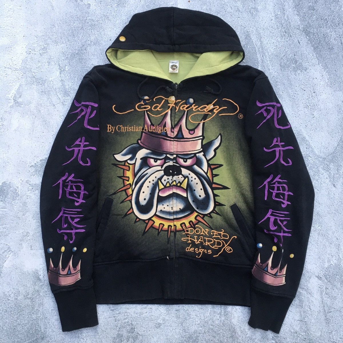 Ed Hardy Rare Ed Hardy Zip Hoodie ‘Death Or Glory’ Size US S / EU 44-46 / 1 - 1 Thumbnail