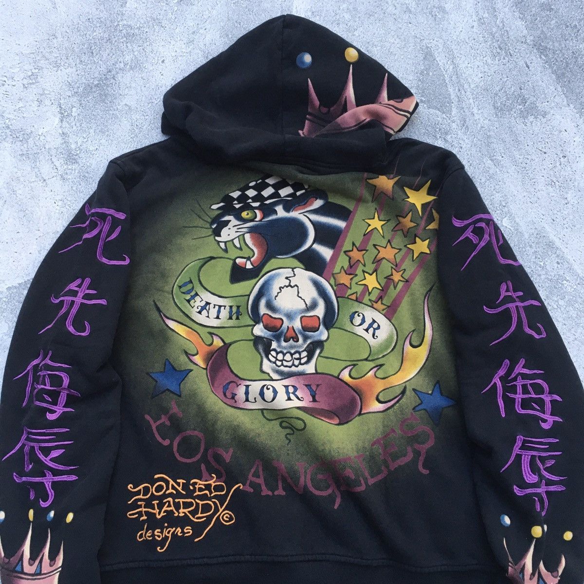 Ed Hardy Rare Ed Hardy Zip Hoodie ‘Death Or Glory’ Size US S / EU 44-46 / 1 - 8 Thumbnail