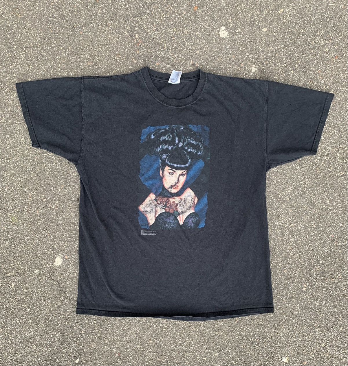 Art × Band Tees × Vintage Vintage Olivia De Berardinis Faded Girl 