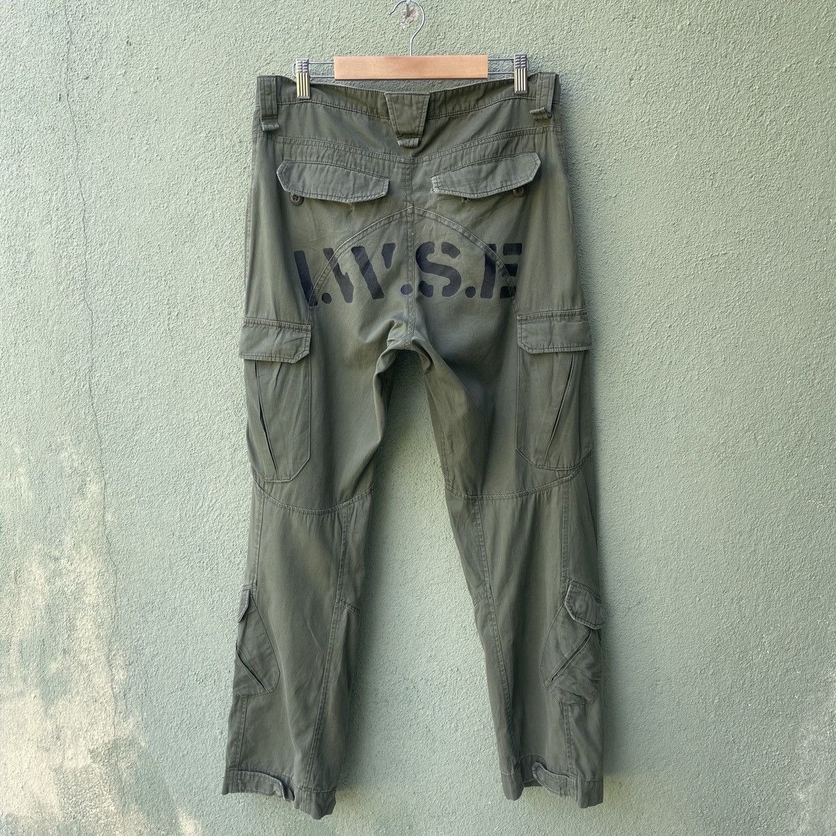 image of Vintage Ill’S Utility 10 Pocket Tactical Cargo Pants W32 in Army Green, Men's