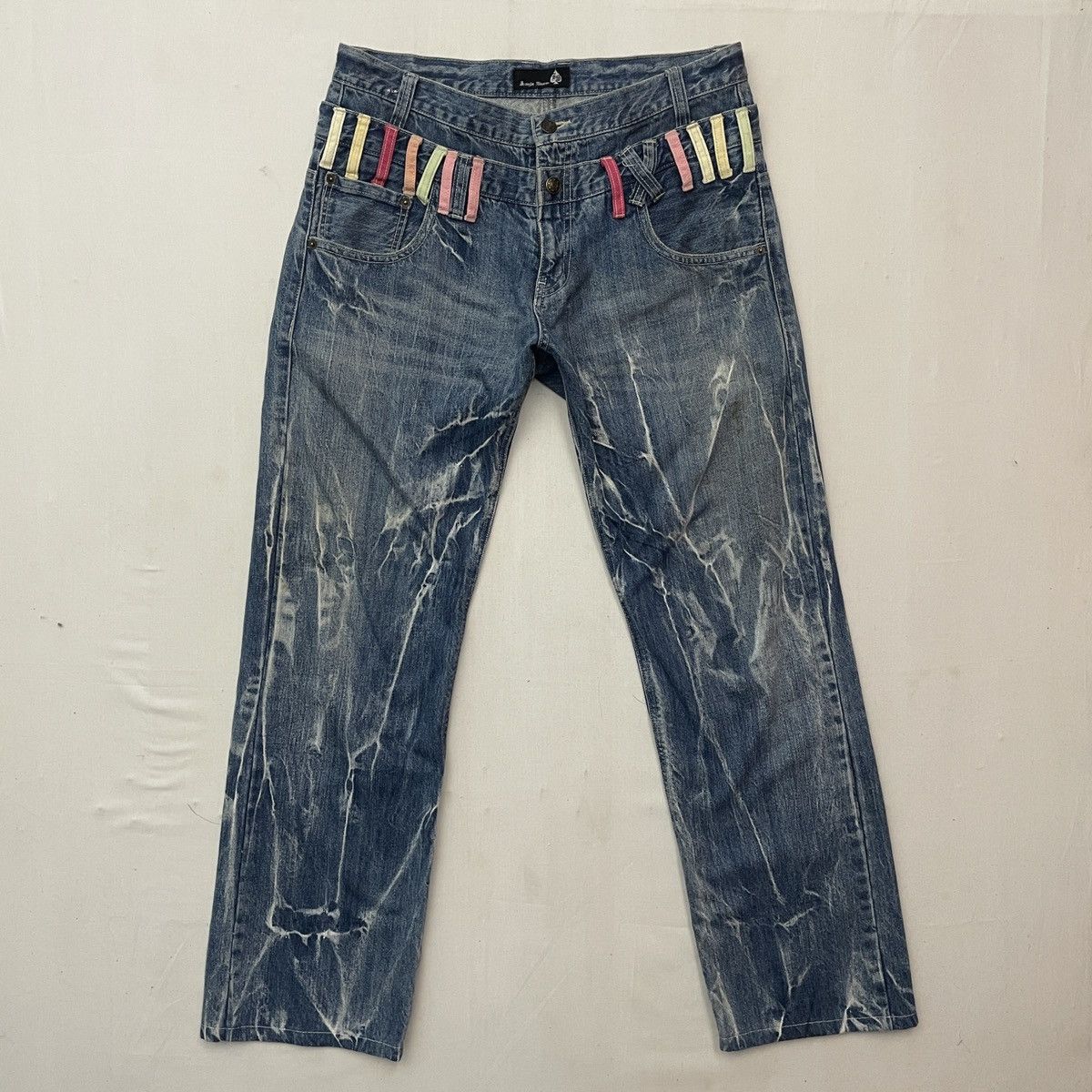 If Six Was Nine Vintage‼️ ANGLE STORM Double Waist Storm Jeans Denim Pants Size US 34 / EU 50 - 1 Thumbnail