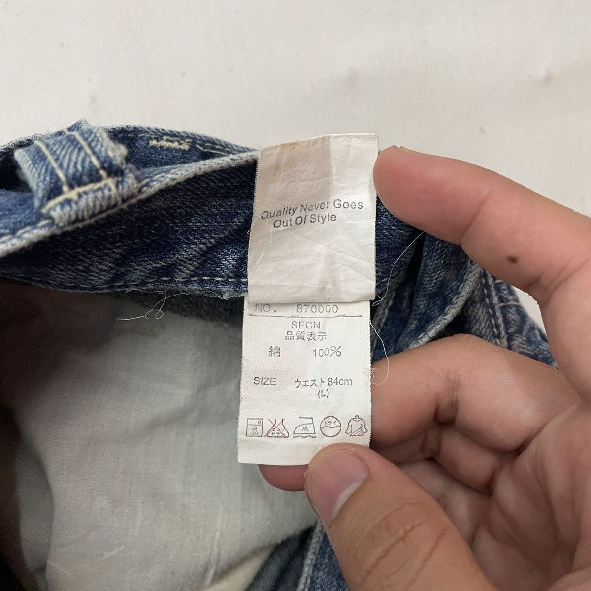 If Six Was Nine Vintage‼️ ANGLE STORM Double Waist Storm Jeans Denim Pants Size US 34 / EU 50 - 6 Thumbnail