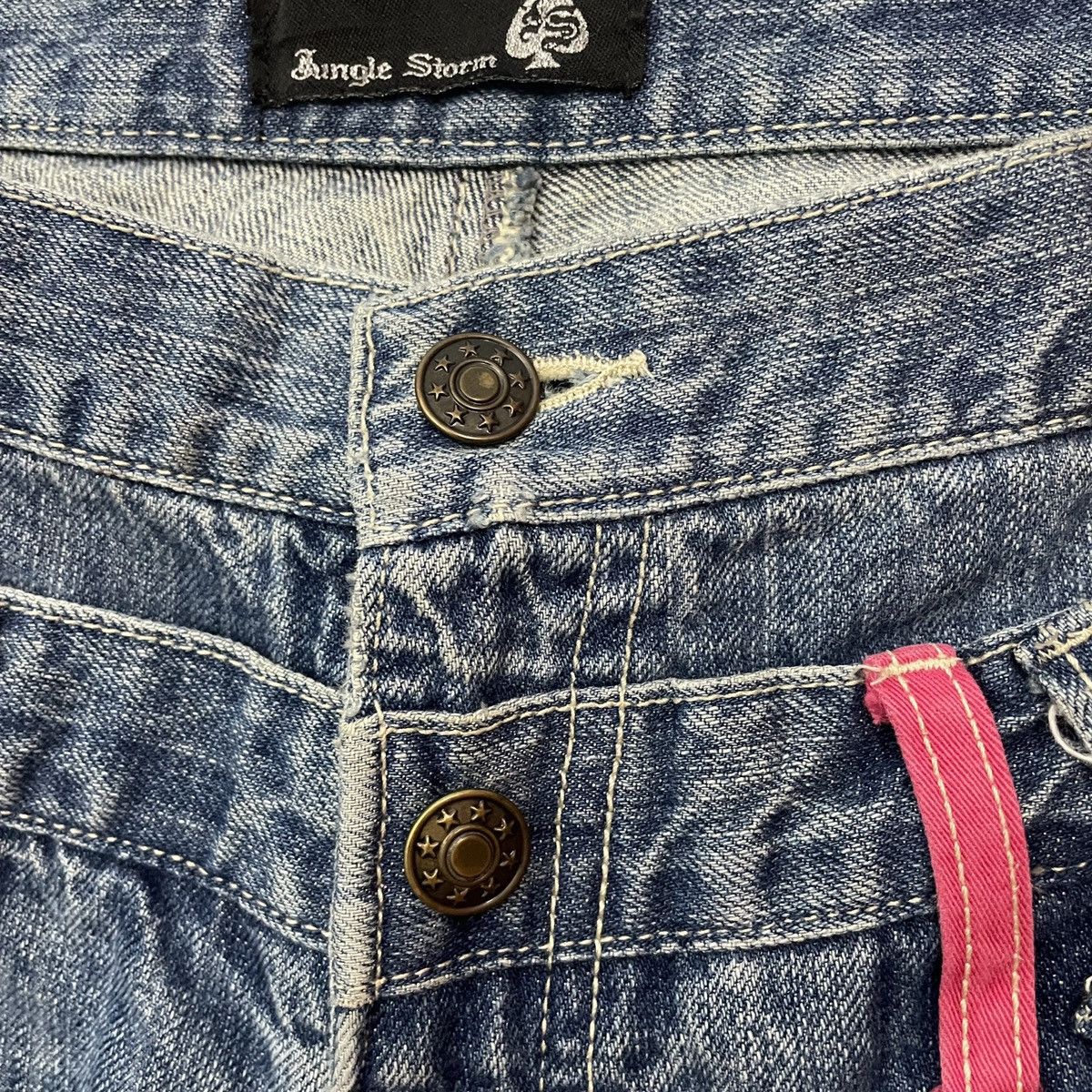 If Six Was Nine Vintage‼️ ANGLE STORM Double Waist Storm Jeans Denim Pants Size US 34 / EU 50 - 7 Thumbnail