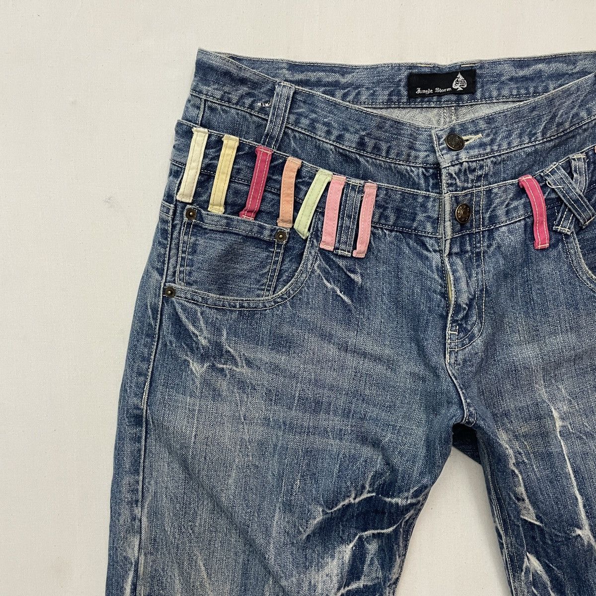 If Six Was Nine Vintage‼️ ANGLE STORM Double Waist Storm Jeans Denim Pants Size US 34 / EU 50 - 3 Thumbnail