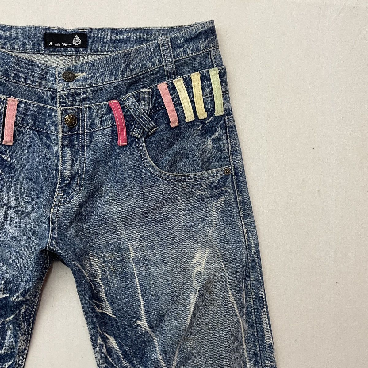If Six Was Nine Vintage‼️ ANGLE STORM Double Waist Storm Jeans Denim Pants Size US 34 / EU 50 - 2 Thumbnail