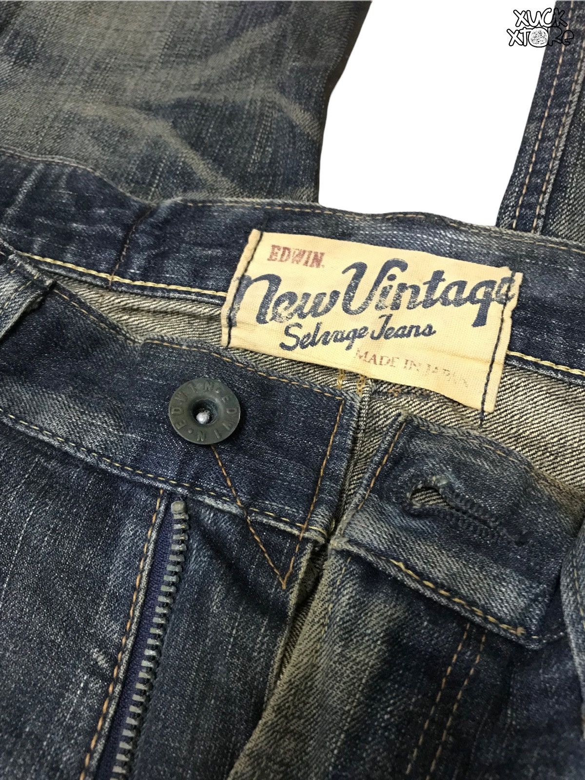 Edwin Distressed EDWIN 505 V Selvedge Jeans 31 JAPAN Size US 31 - 5 Thumbnail