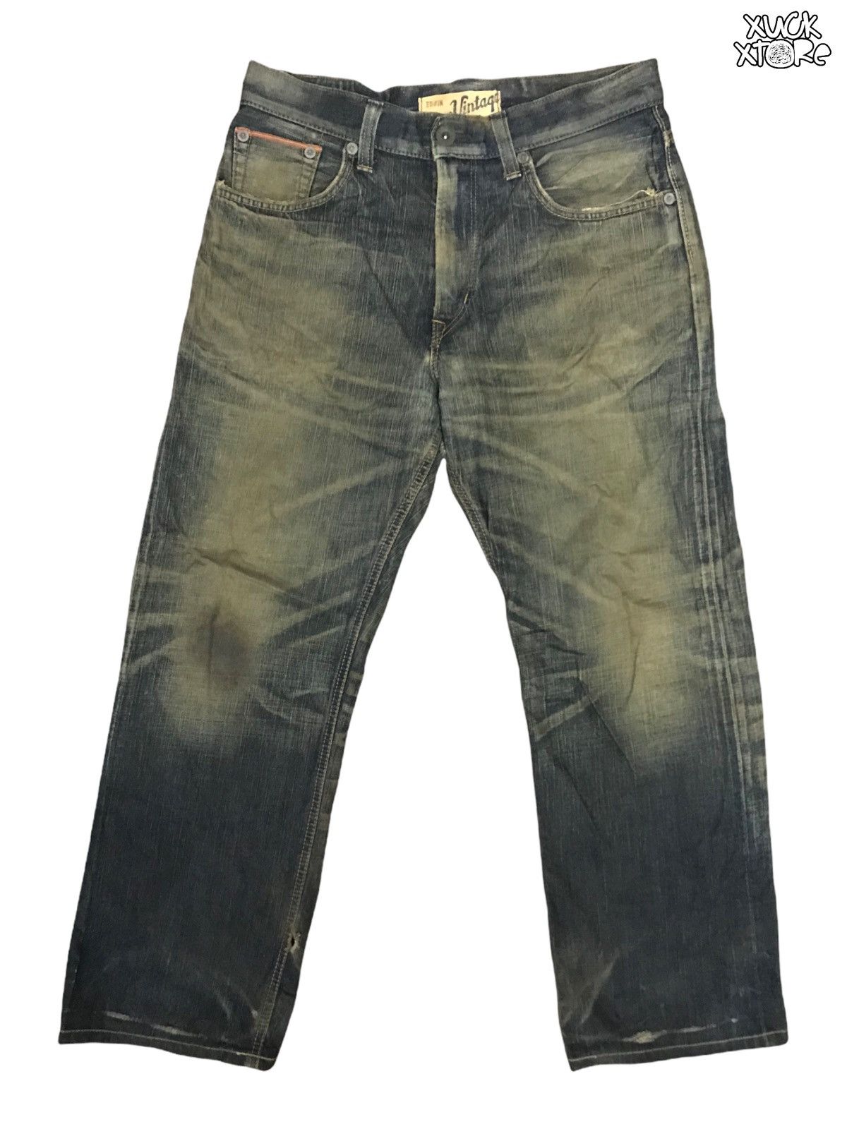 Edwin Distressed EDWIN 505 V Selvedge Jeans 31 JAPAN Size US 31 - 1 Thumbnail