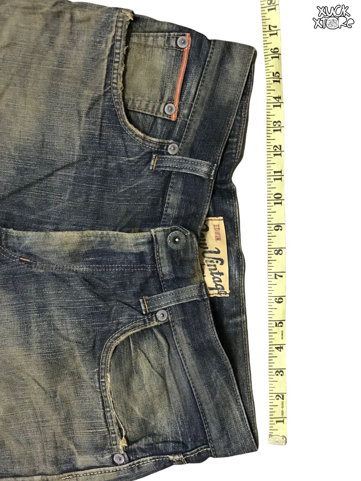 Edwin Distressed EDWIN 505 V Selvedge Jeans 31 JAPAN Size US 31 - 13 Thumbnail