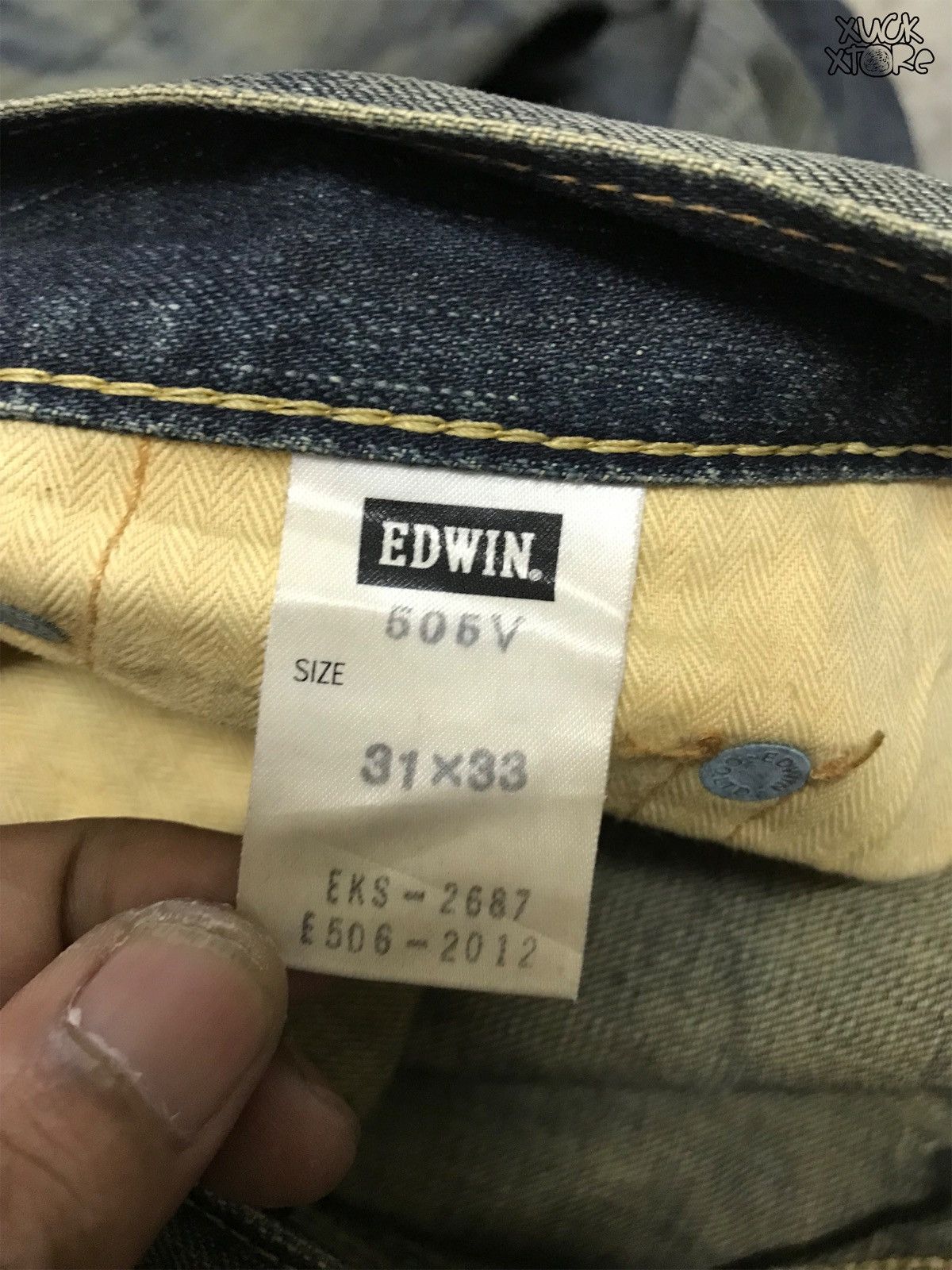 Edwin Distressed EDWIN 505 V Selvedge Jeans 31 JAPAN Size US 31 - 11 Thumbnail