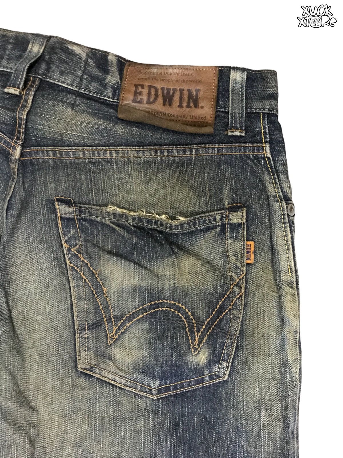 Edwin Distressed EDWIN 505 V Selvedge Jeans 31 JAPAN Size US 31 - 7 Thumbnail