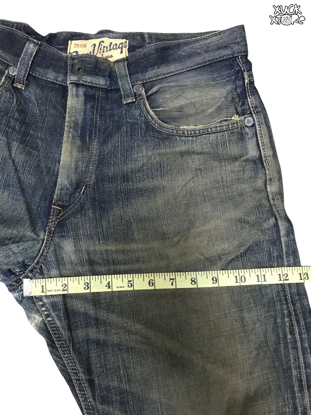 Edwin Distressed EDWIN 505 V Selvedge Jeans 31 JAPAN Size US 31 - 15 Thumbnail
