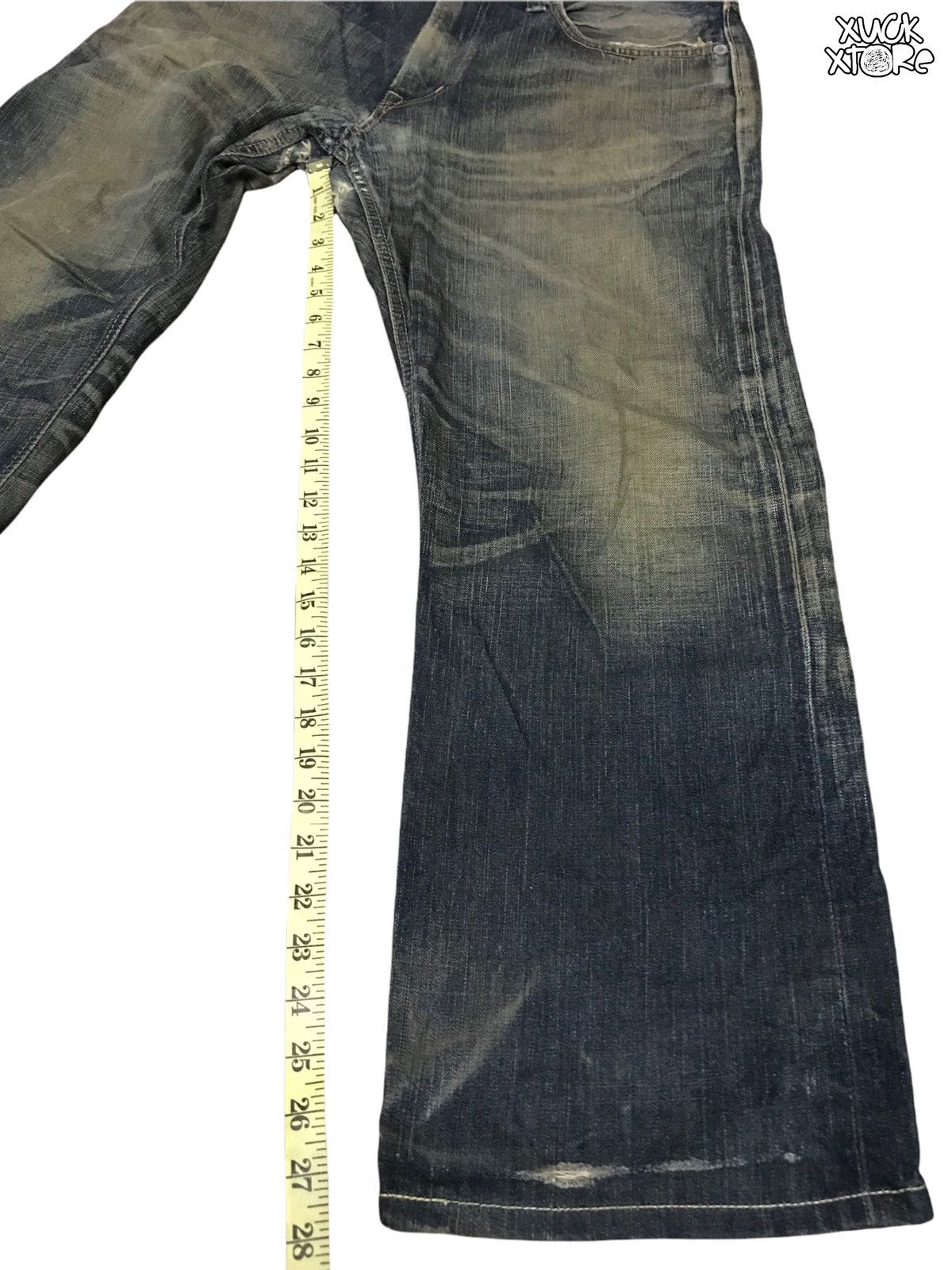 Edwin Distressed EDWIN 505 V Selvedge Jeans 31 JAPAN Size US 31 - 17 Thumbnail
