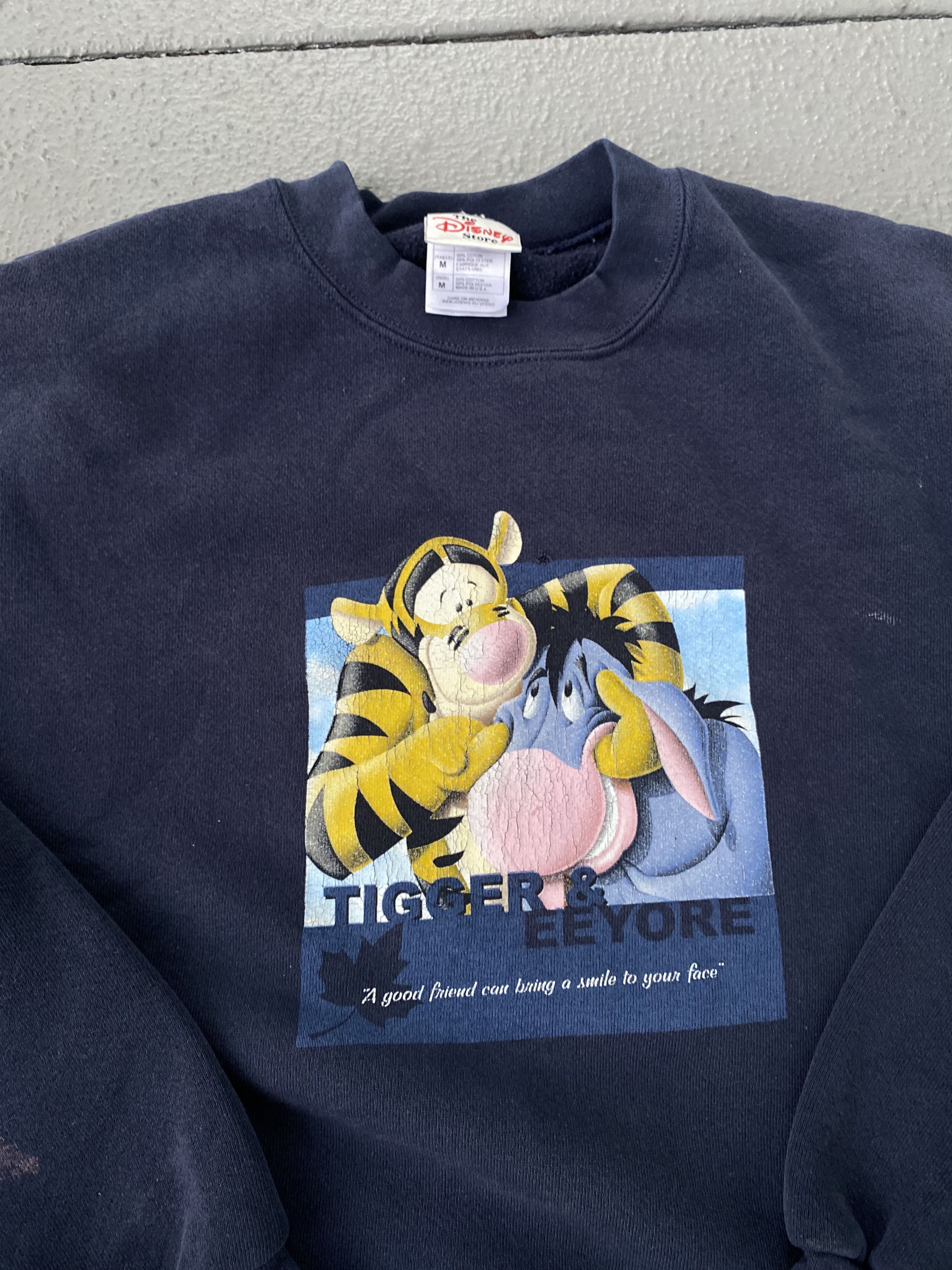 Disney × Vintage Vintage 90s Disney Tigger Eeyore Crewneck Sweatshirt Size US M / EU 48-50 / 2 - 1 Thumbnail