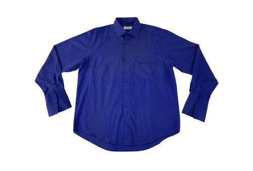 image of Vintage YVES Saint Laurent YSL Pour Homme Button Up Shirt in Blue, Men's (Size XL)