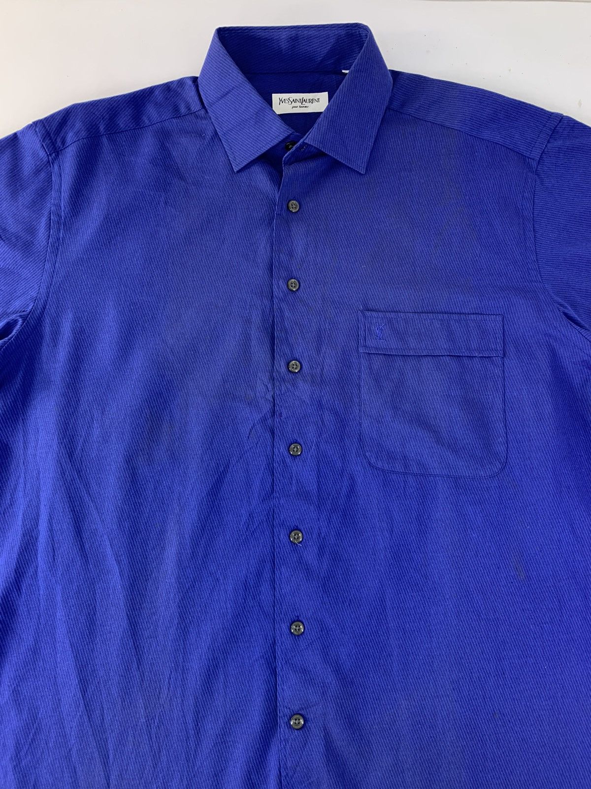 Vintage Yves Saint Lauren YSL Pour Homme Button Up Shirt Size US XL / EU 56 / 4 - 3 Thumbnail