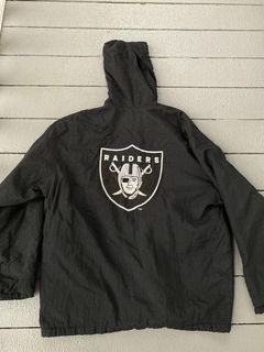 Las Vegas Raiders Mens 80s Black Varsity Jacket Coat Outwear Embroidery  Logos