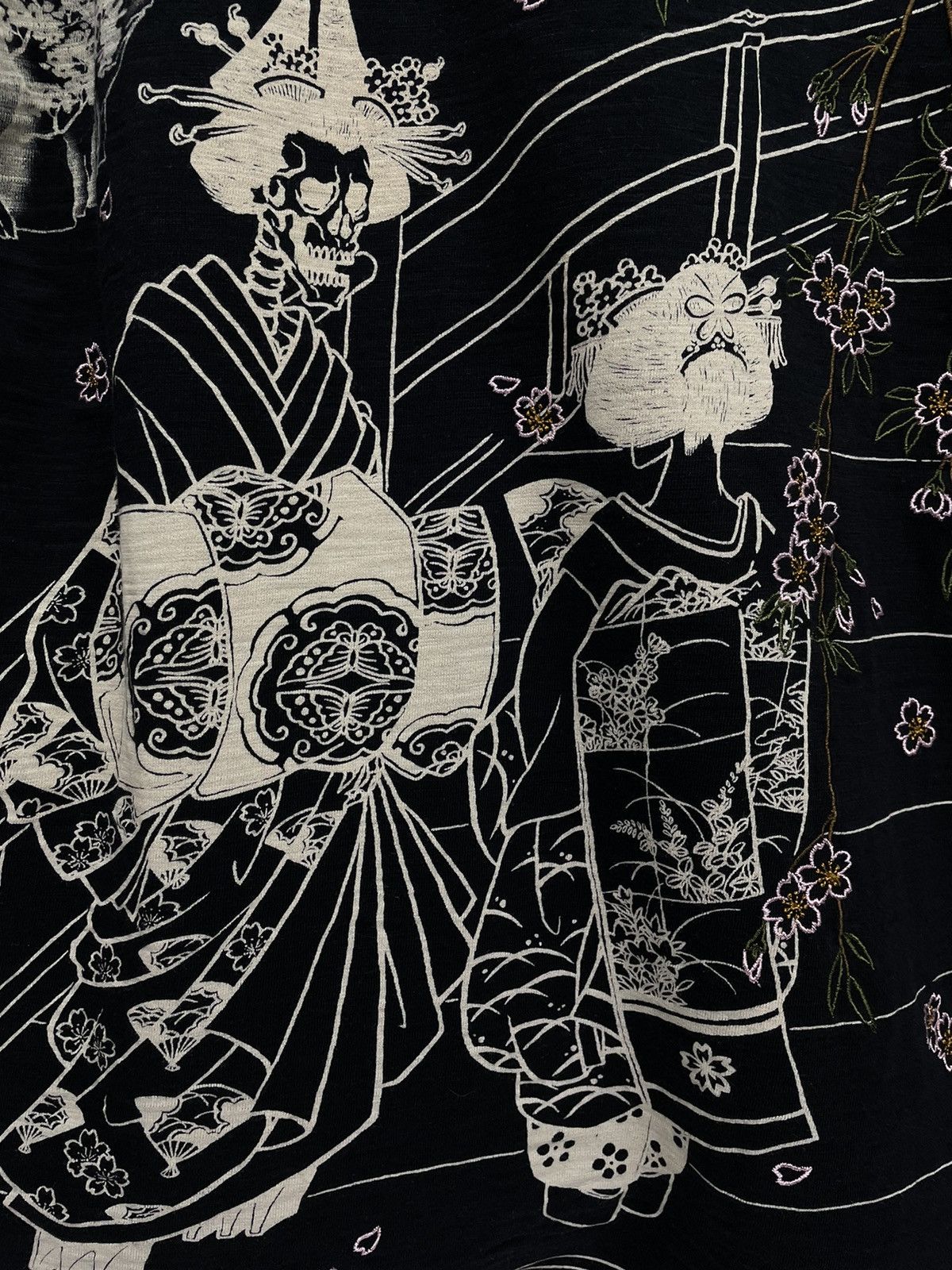 Skullcandy 🔥FYE Vintage Scandal GEISHA SKULL IN KIMONO Sukajan T-Shirt Size US M / EU 48-50 / 2 - 1 Thumbnail
