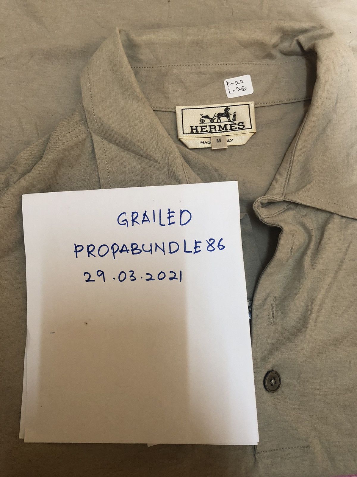 Hermes Hermes Made In Italy Polo Shirt Size US M / EU 48-50 / 2 - 8 Thumbnail
