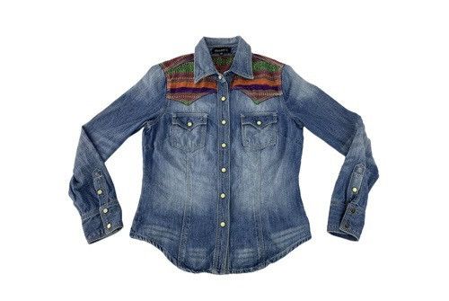 Japanese Brand 90s Japanese Brand Mono B Western Trucker Denim Shirt Size S / US 4 / IT 40 - 1 Thumbnail