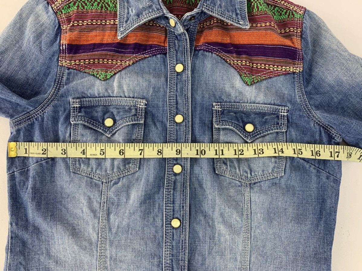 Japanese Brand 90s Japanese Brand Mono B Western Trucker Denim Shirt Size S / US 4 / IT 40 - 6 Thumbnail