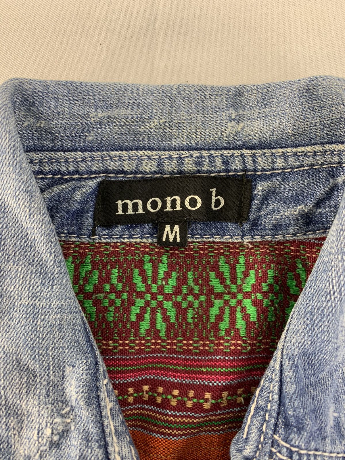 Japanese Brand 90s Japanese Brand Mono B Western Trucker Denim Shirt Size S / US 4 / IT 40 - 5 Thumbnail