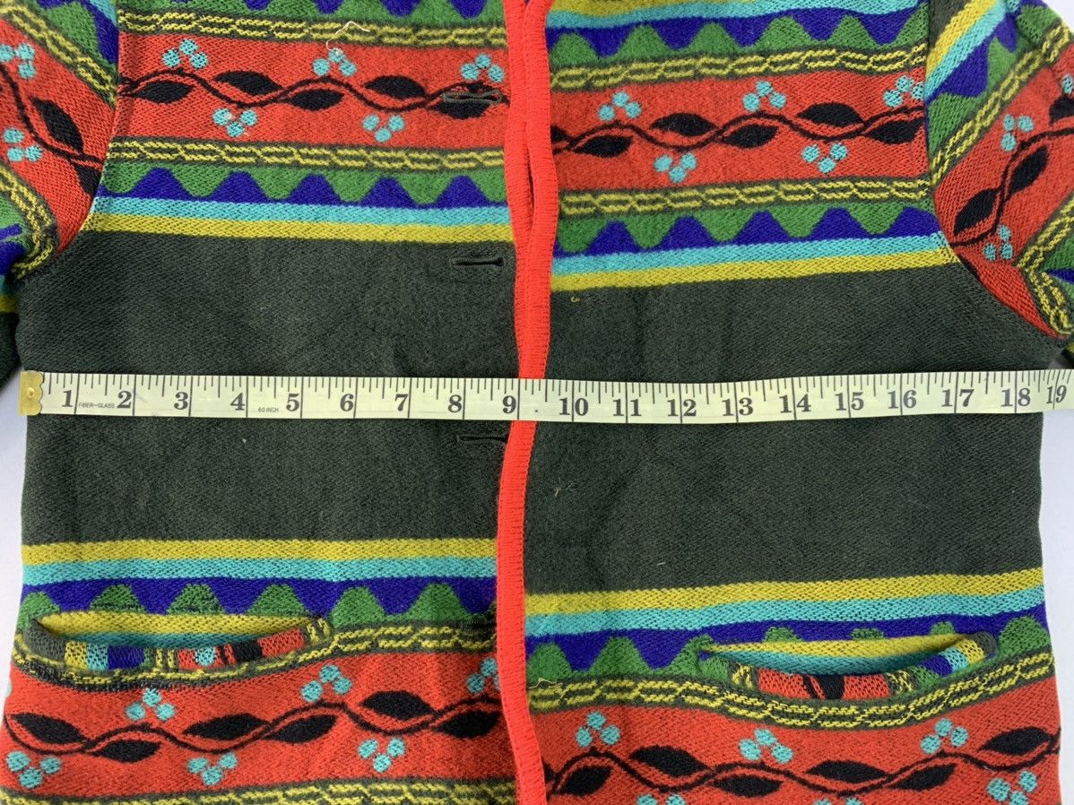 United Colors Of Benetton Vtg 90s United Color Of Benetton Navajo Stripe Wool Cardigan Size S / US 4 / IT 40 - 6 Thumbnail