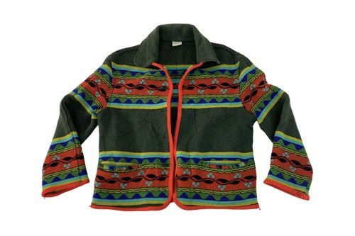 United Colors Of Benetton Vtg 90s United Color Of Benetton Navajo Stripe Wool Cardigan Size S / US 4 / IT 40 - 1 Thumbnail