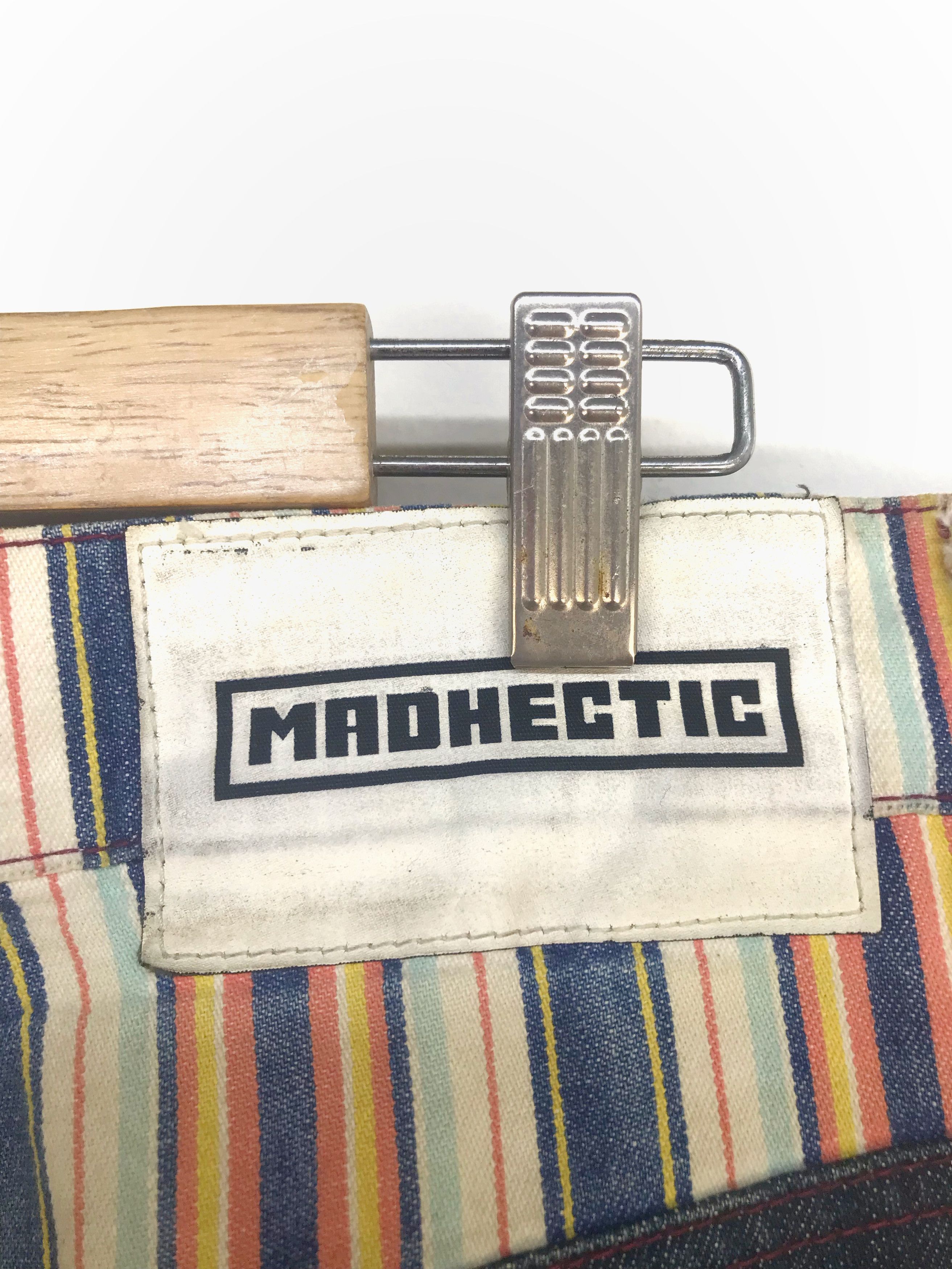 Hiroshi Fujiwara Japanese Brand MADHECTIC Multicolor Striped Denim Jeans Size US 36 / EU 52 - 14 Thumbnail