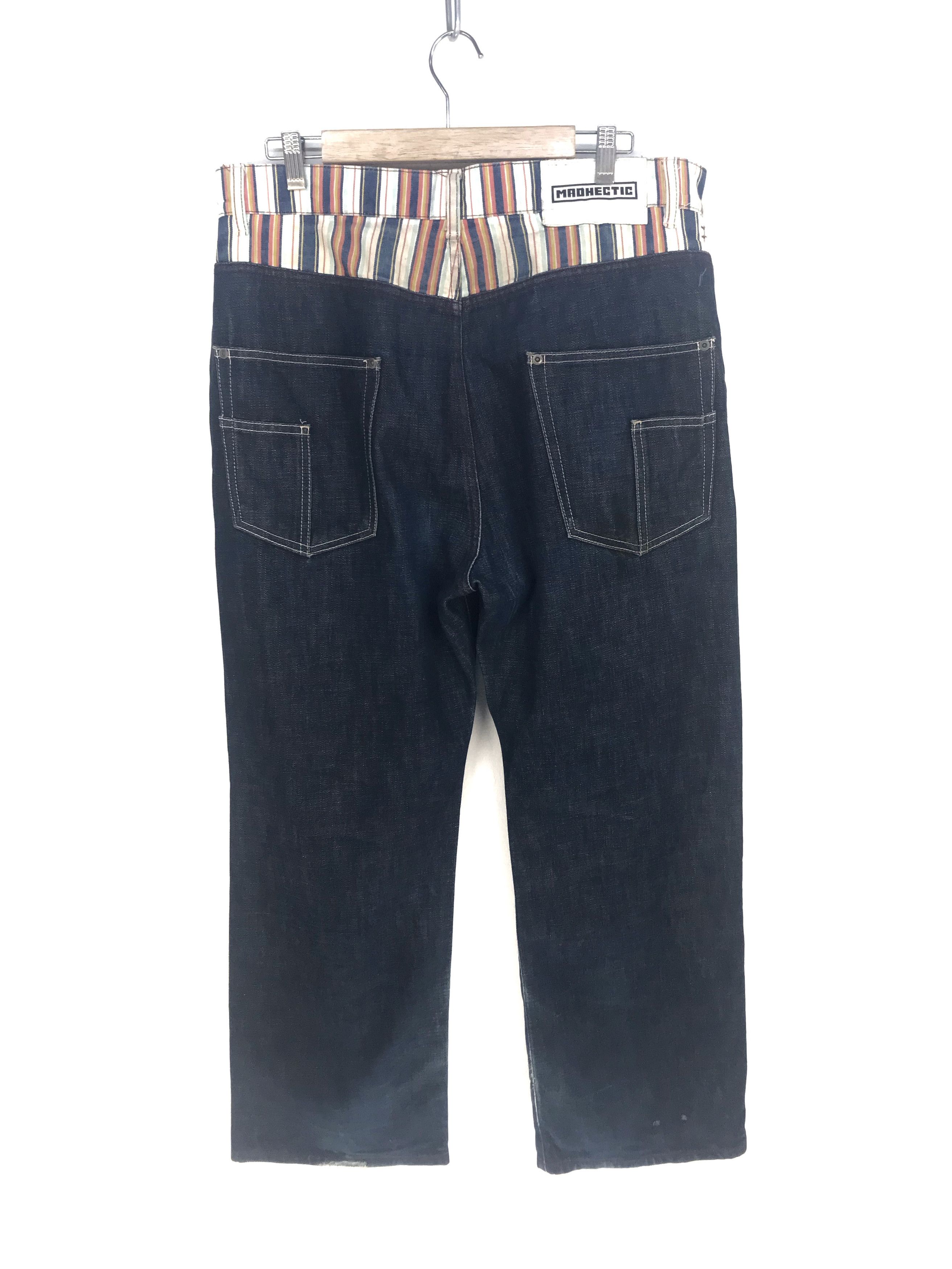 Hiroshi Fujiwara Japanese Brand MADHECTIC Multicolor Striped Denim Jeans Size US 36 / EU 52 - 9 Thumbnail