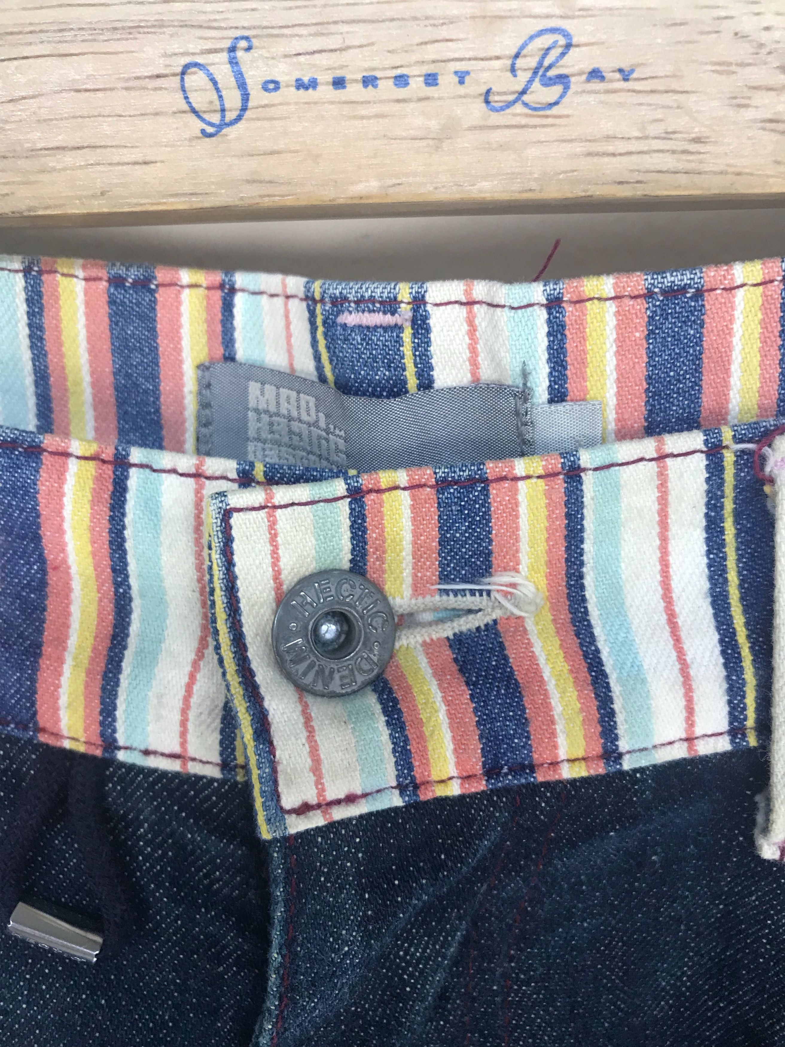Hiroshi Fujiwara Japanese Brand MADHECTIC Multicolor Striped Denim Jeans Size US 36 / EU 52 - 6 Thumbnail