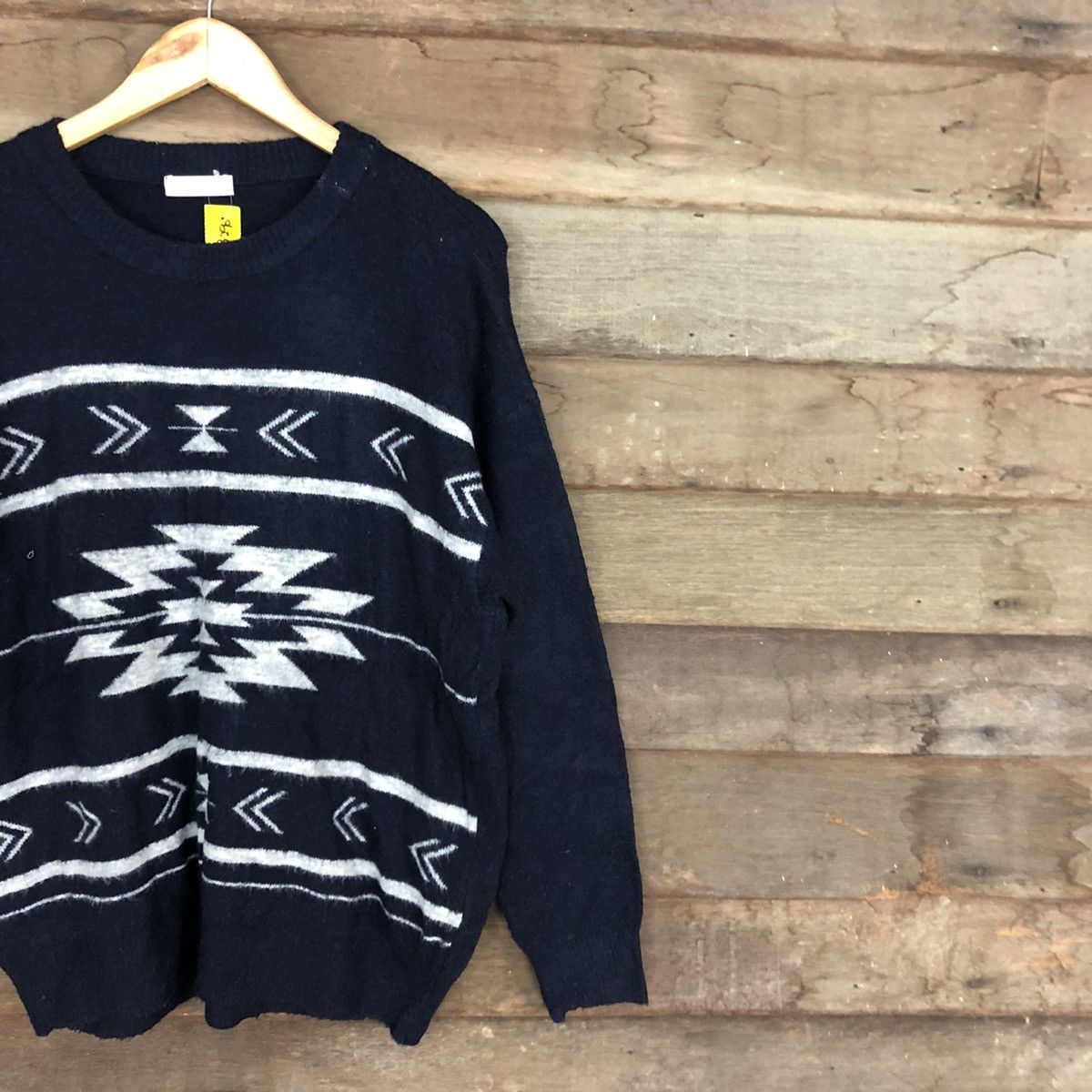 Homespun Knitwear Flow & Fixture Blue navajo sweatshirt Knitwear #3290 Size US L / EU 52-54 / 3 - 5 Thumbnail