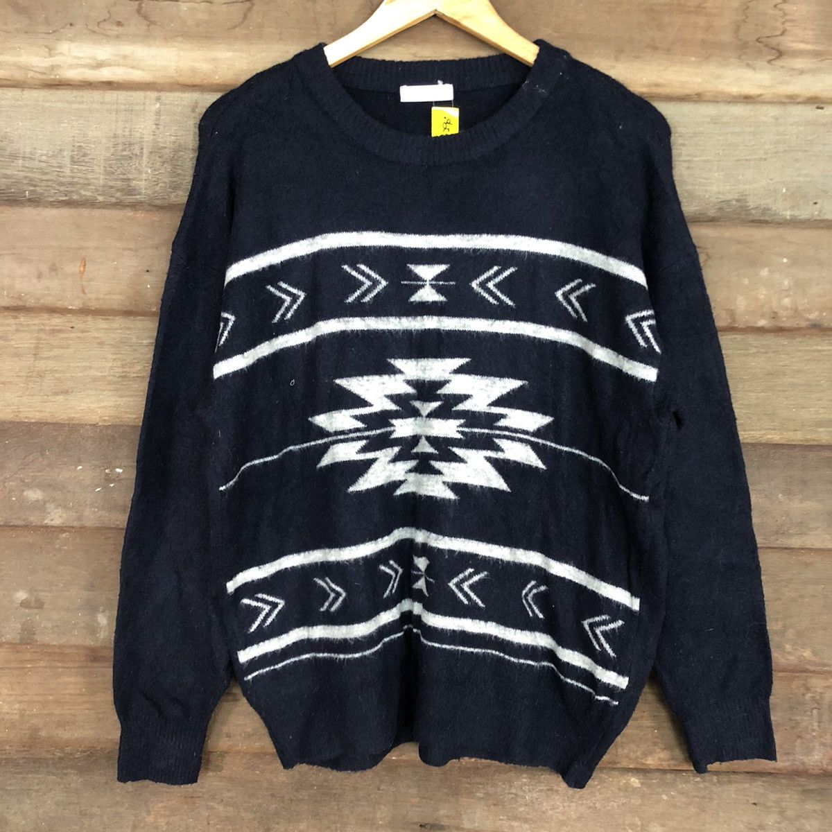 Homespun Knitwear Flow & Fixture Blue navajo sweatshirt Knitwear #3290 Size US L / EU 52-54 / 3 - 8 Thumbnail
