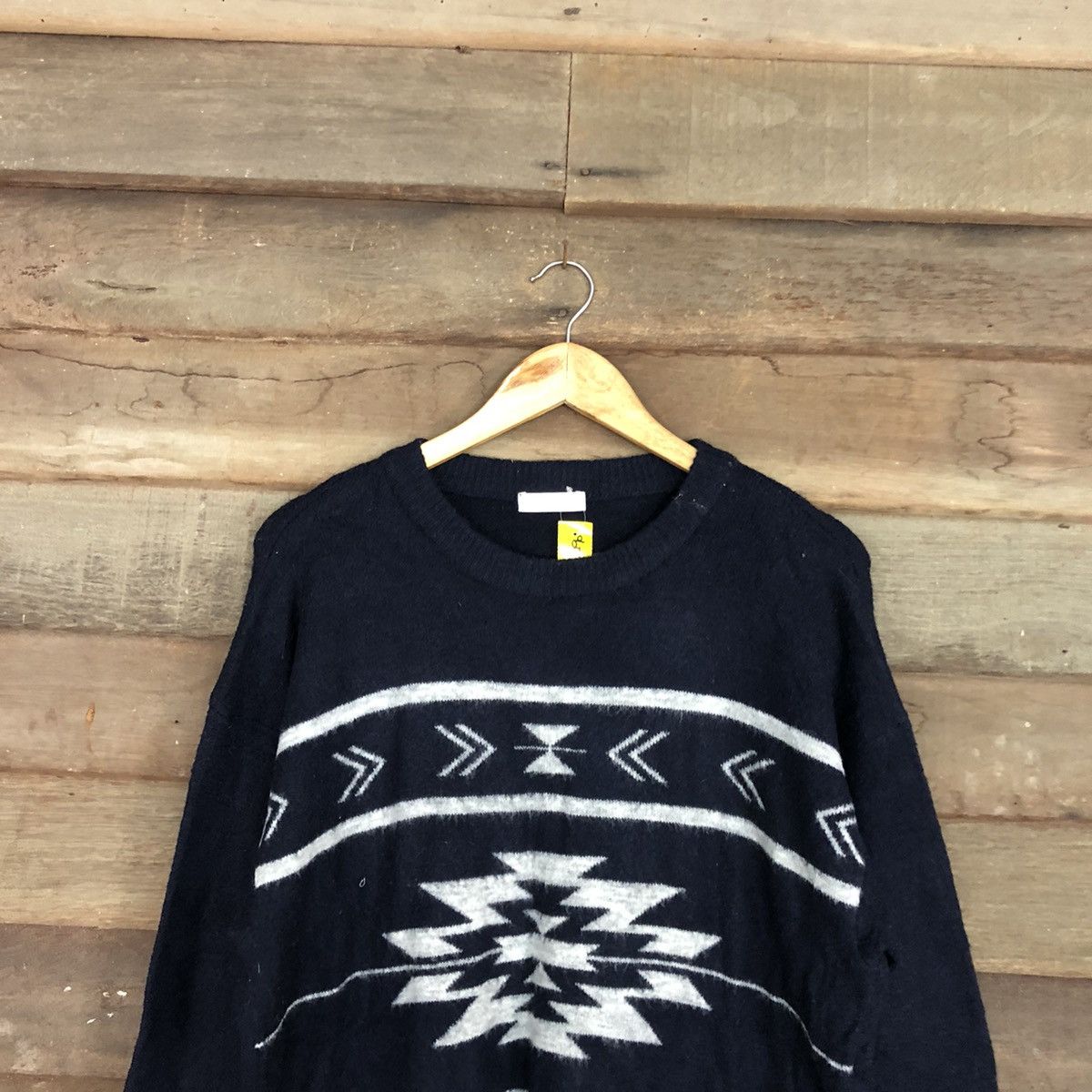 Homespun Knitwear Flow & Fixture Blue navajo sweatshirt Knitwear #3290 Size US L / EU 52-54 / 3 - 2 Thumbnail