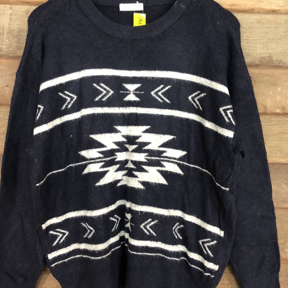 Homespun Knitwear Flow & Fixture Blue navajo sweatshirt Knitwear #3290 Size US L / EU 52-54 / 3 - 10 Thumbnail