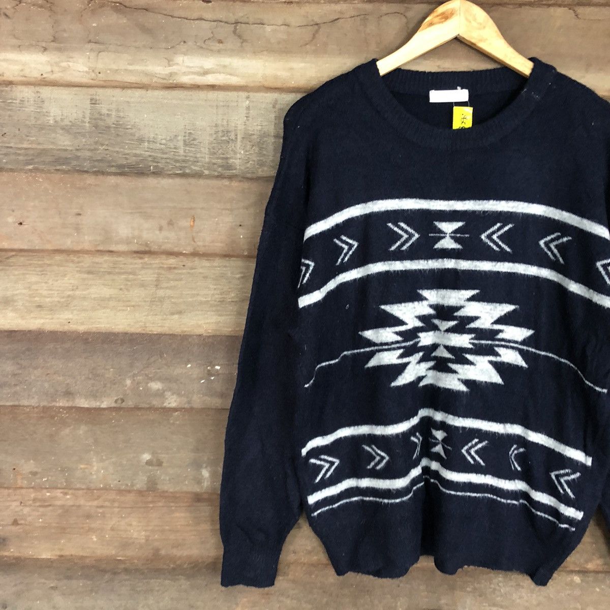 Homespun Knitwear Flow & Fixture Blue navajo sweatshirt Knitwear #3290 Size US L / EU 52-54 / 3 - 7 Thumbnail