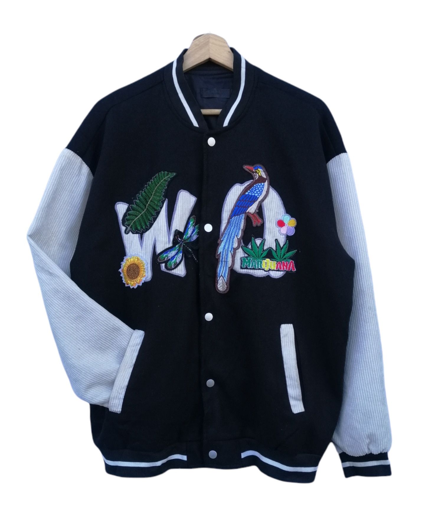 Japanese Brand Japanese Brand MARIJUANA Varsity Jacket Size M / US 6-8 / IT 42-44 - 4 Thumbnail