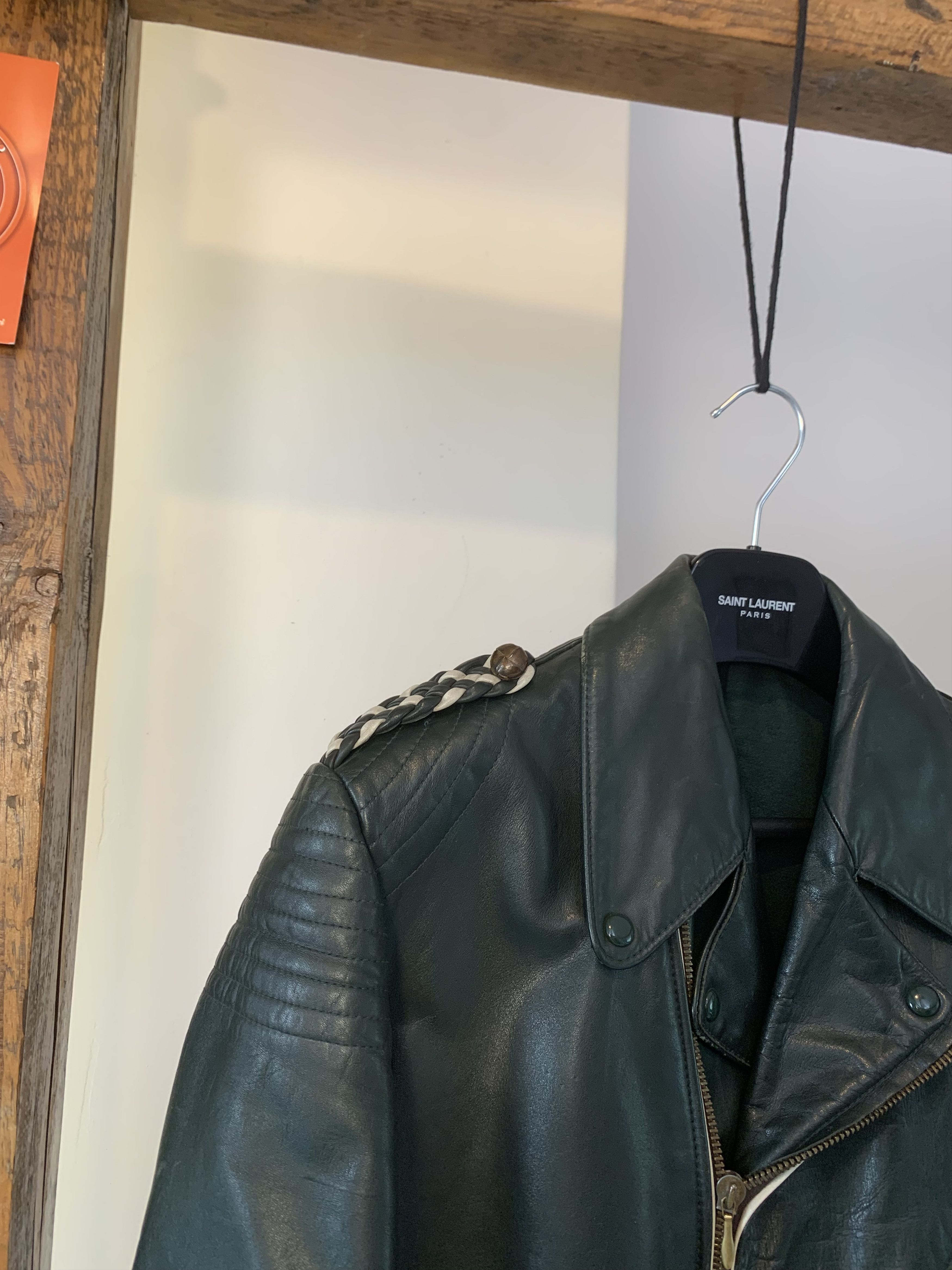 Japanese Brand 1960/70s German Motorcycle Green Leather Biker Jacket Size US L / EU 52-54 / 3 - 6 Thumbnail