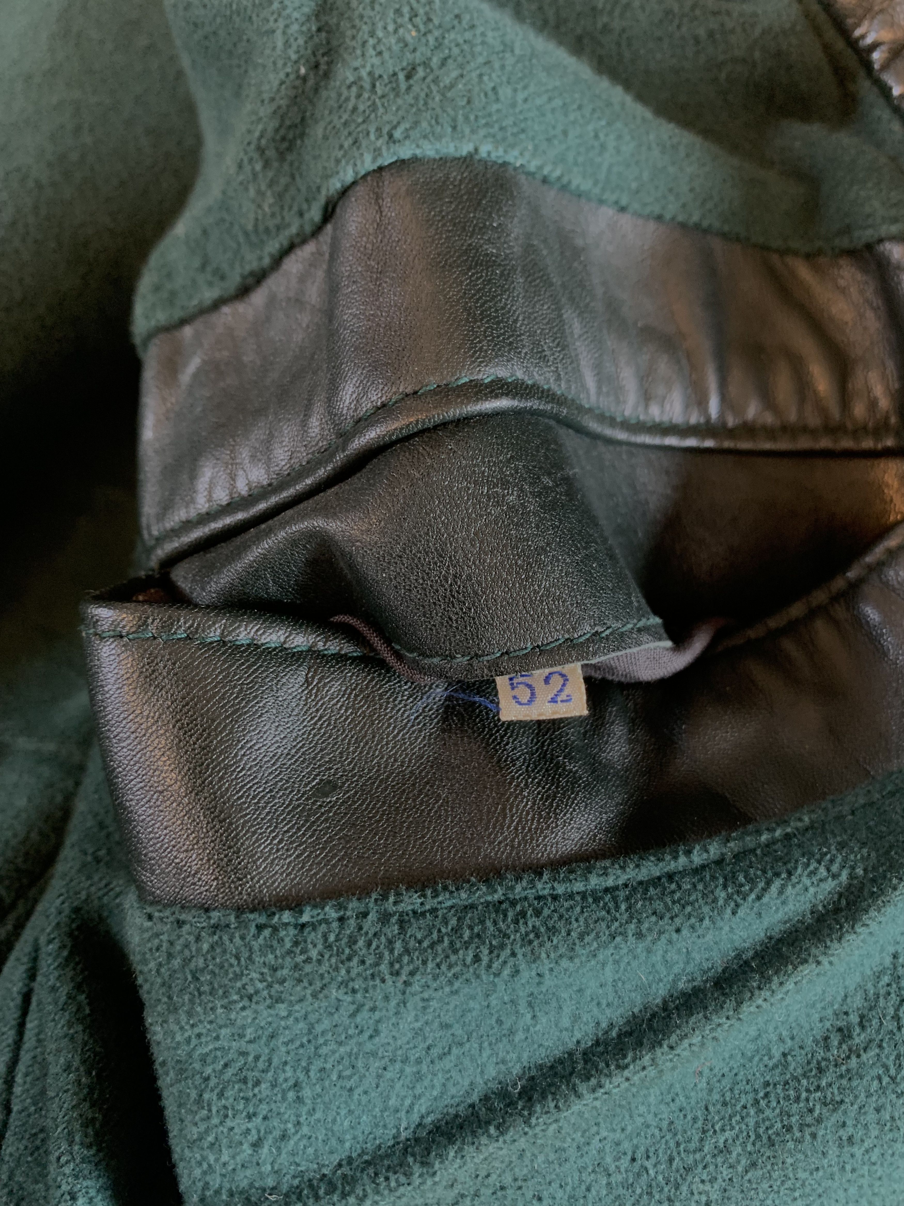 Japanese Brand 1960/70s German Motorcycle Green Leather Biker Jacket Size US L / EU 52-54 / 3 - 16 Thumbnail