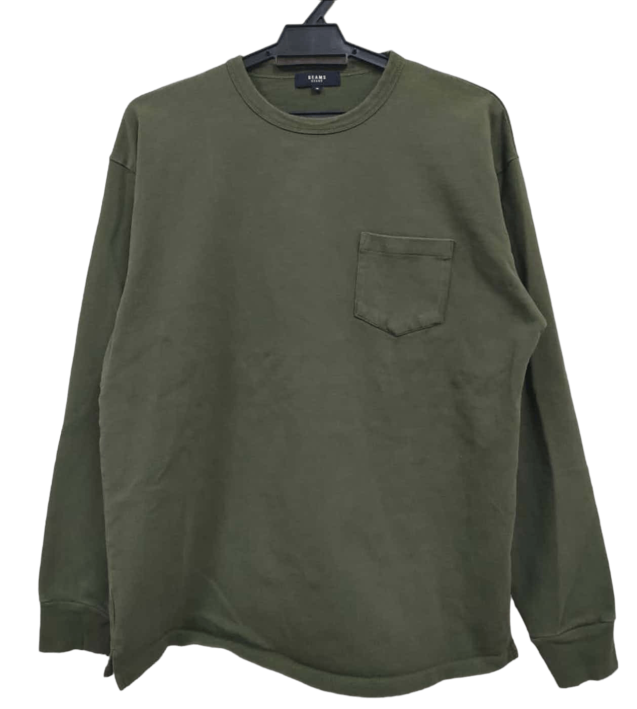 Beams plus beams blank long sleeve green army grailed