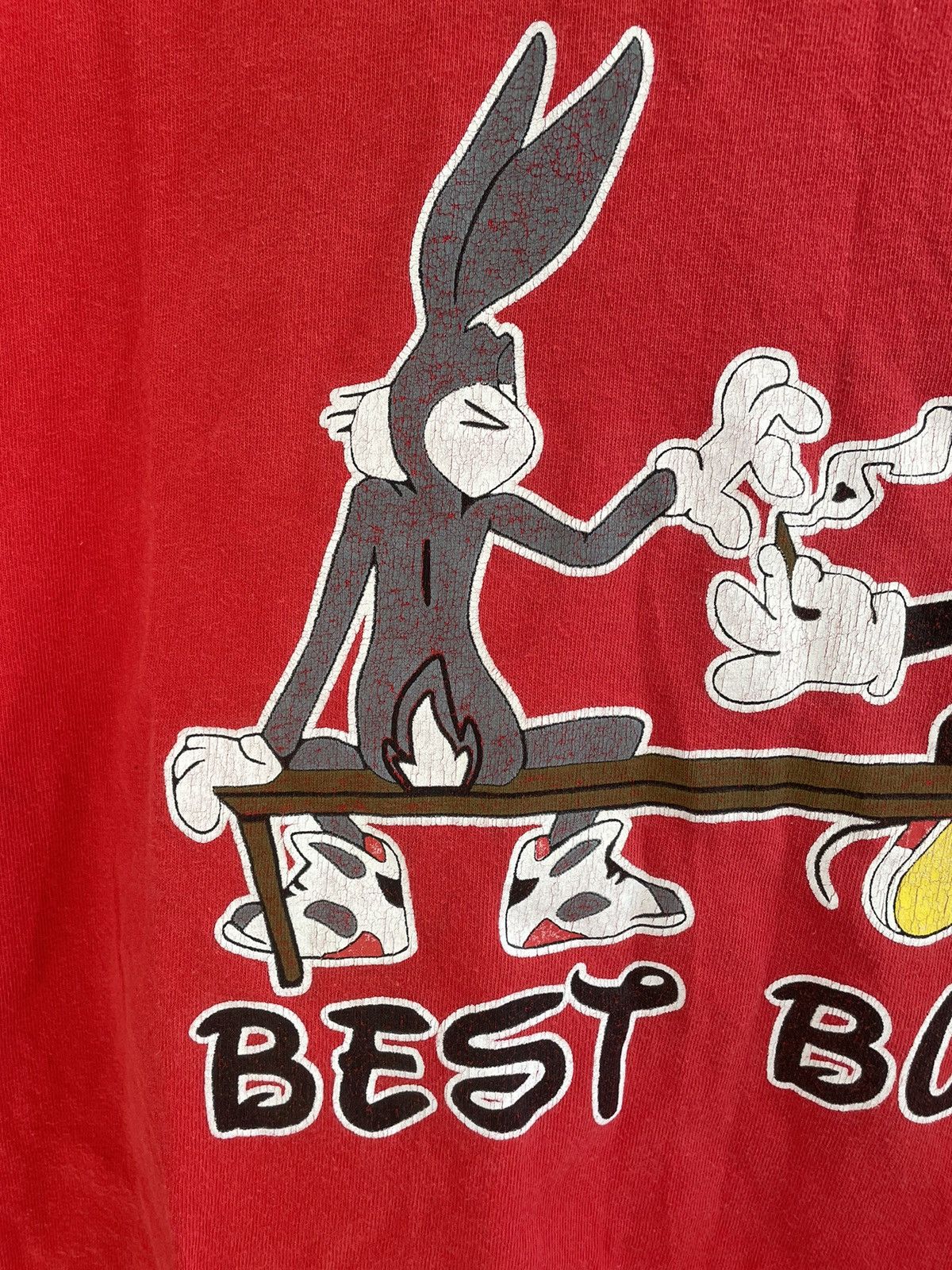 Cartoon Network × Disney × Vintage Vintage Best Buds Parody ( Bunny & Mickey ) Cannabis T-Shirt Size US XL / EU 56 / 4 - 3 Thumbnail