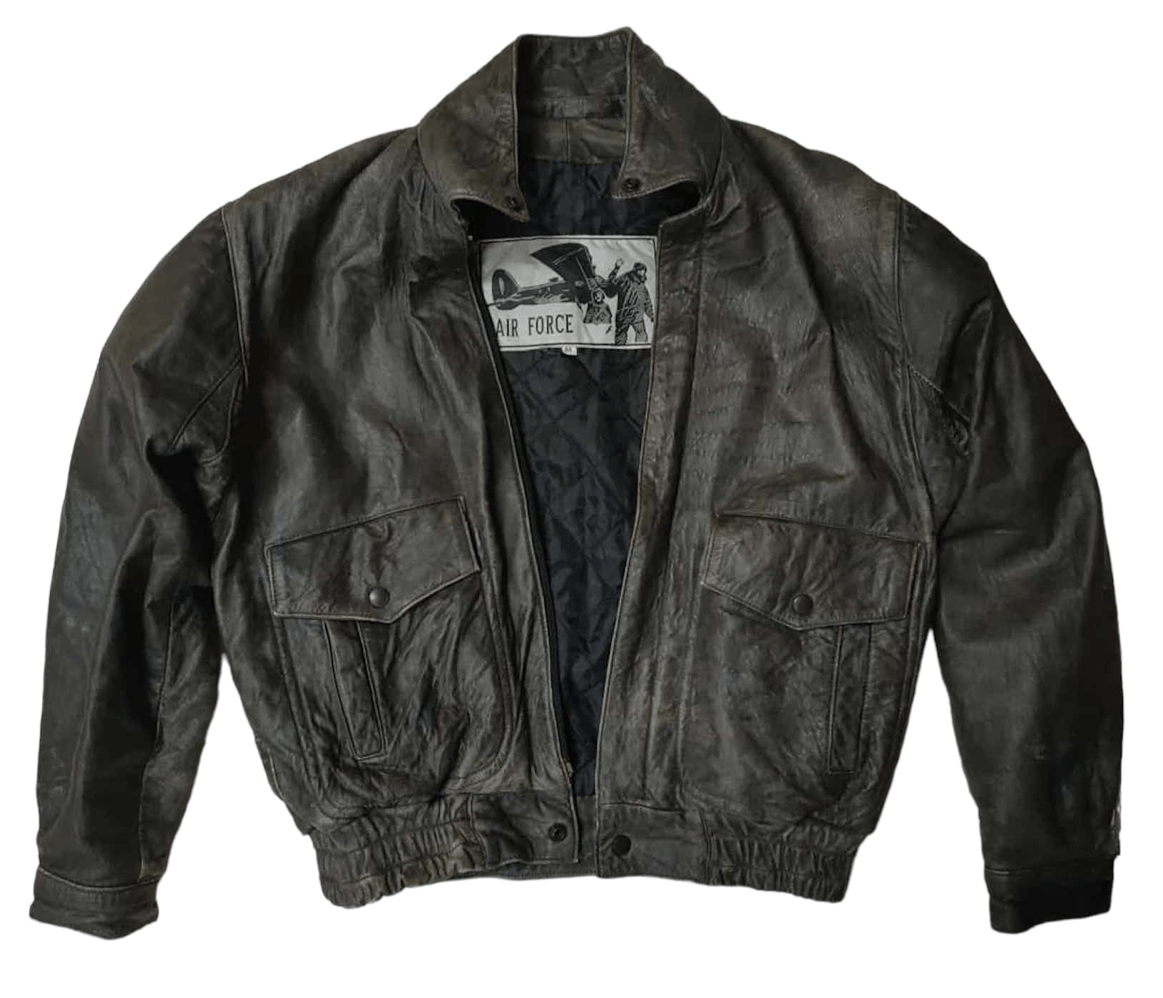 Vintage Vintage Airforce Leather Bomber Jacket Size US M / EU 48-50 / 2 - 1 Thumbnail