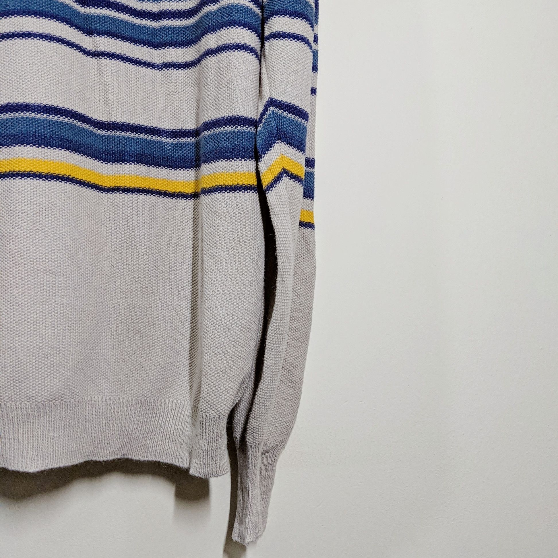 Japanese Brand Vintage Rare BabyFlow Stripe Cardigan Knitwear Sweater Size US L / EU 52-54 / 3 - 7 Thumbnail