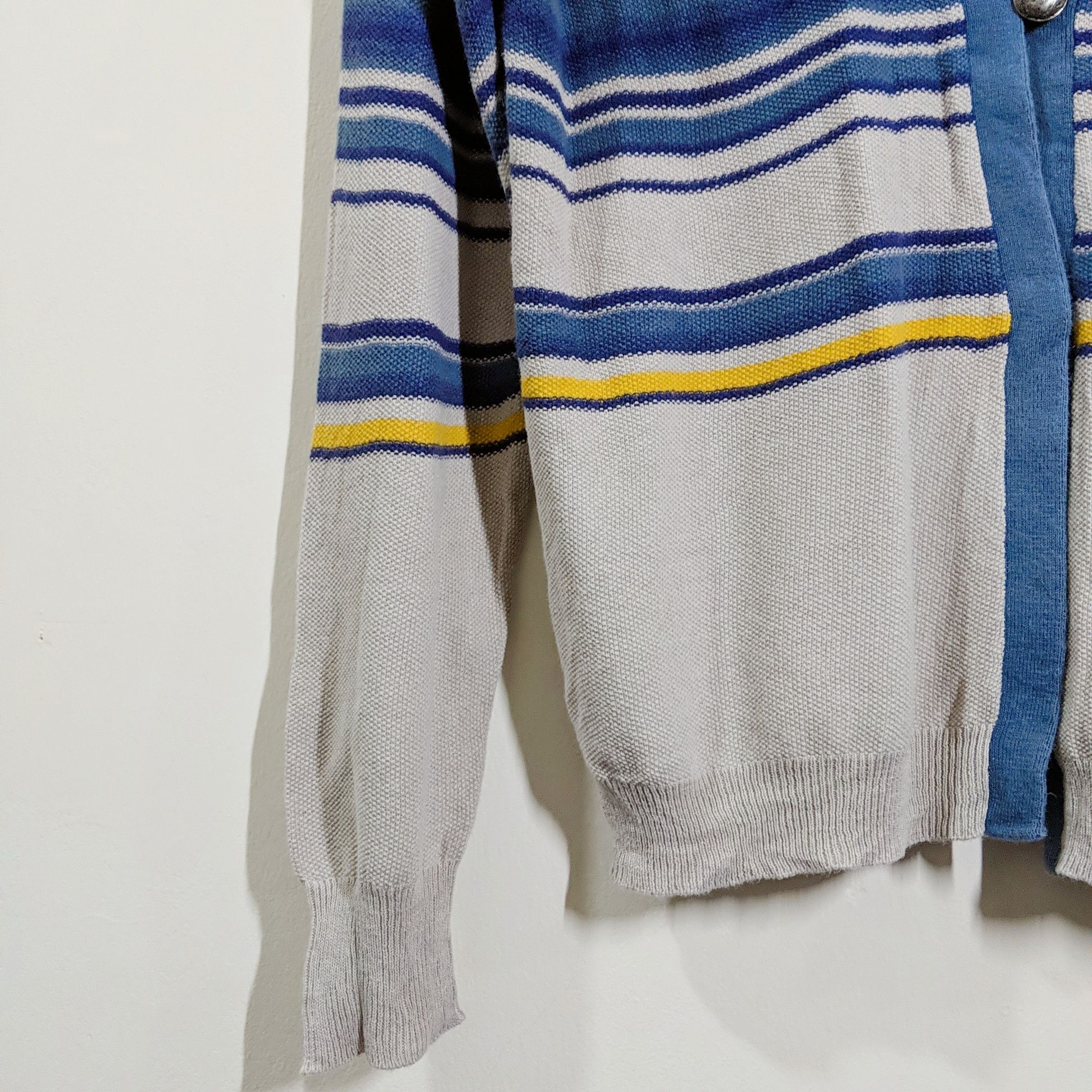 Japanese Brand Vintage Rare BabyFlow Stripe Cardigan Knitwear Sweater Size US L / EU 52-54 / 3 - 9 Thumbnail